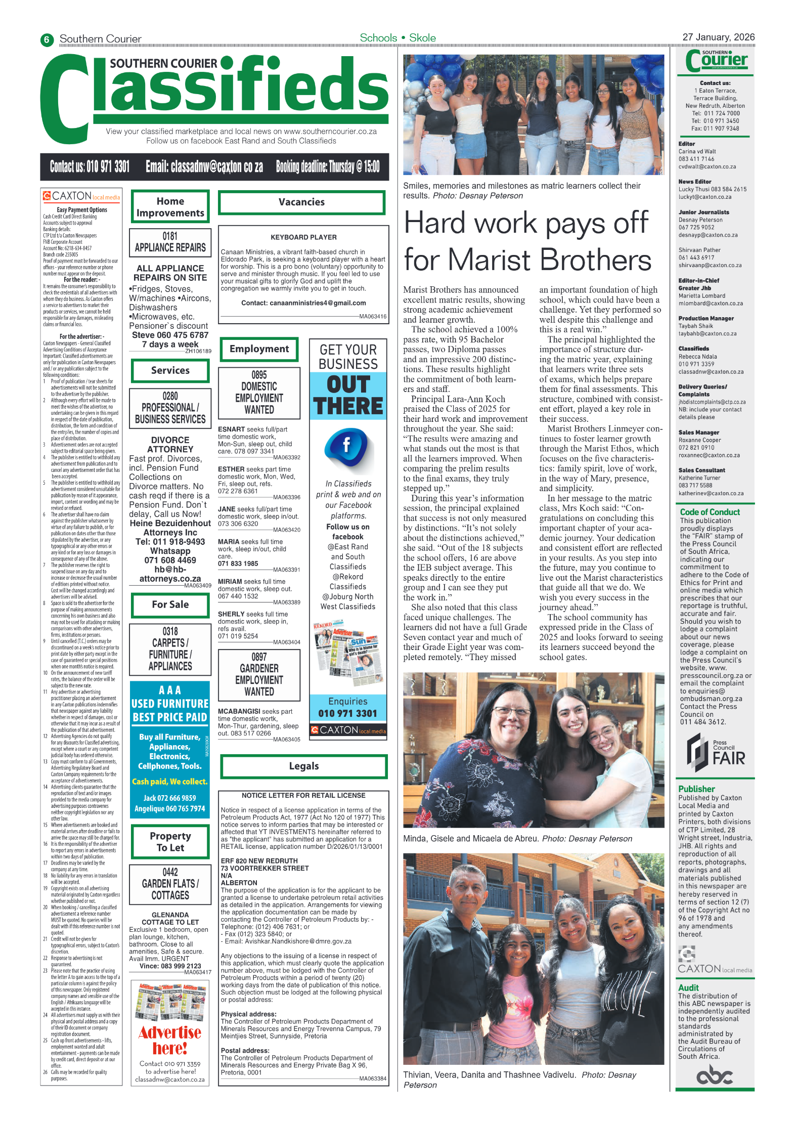 Southern Courier 27 January 2026 page 6