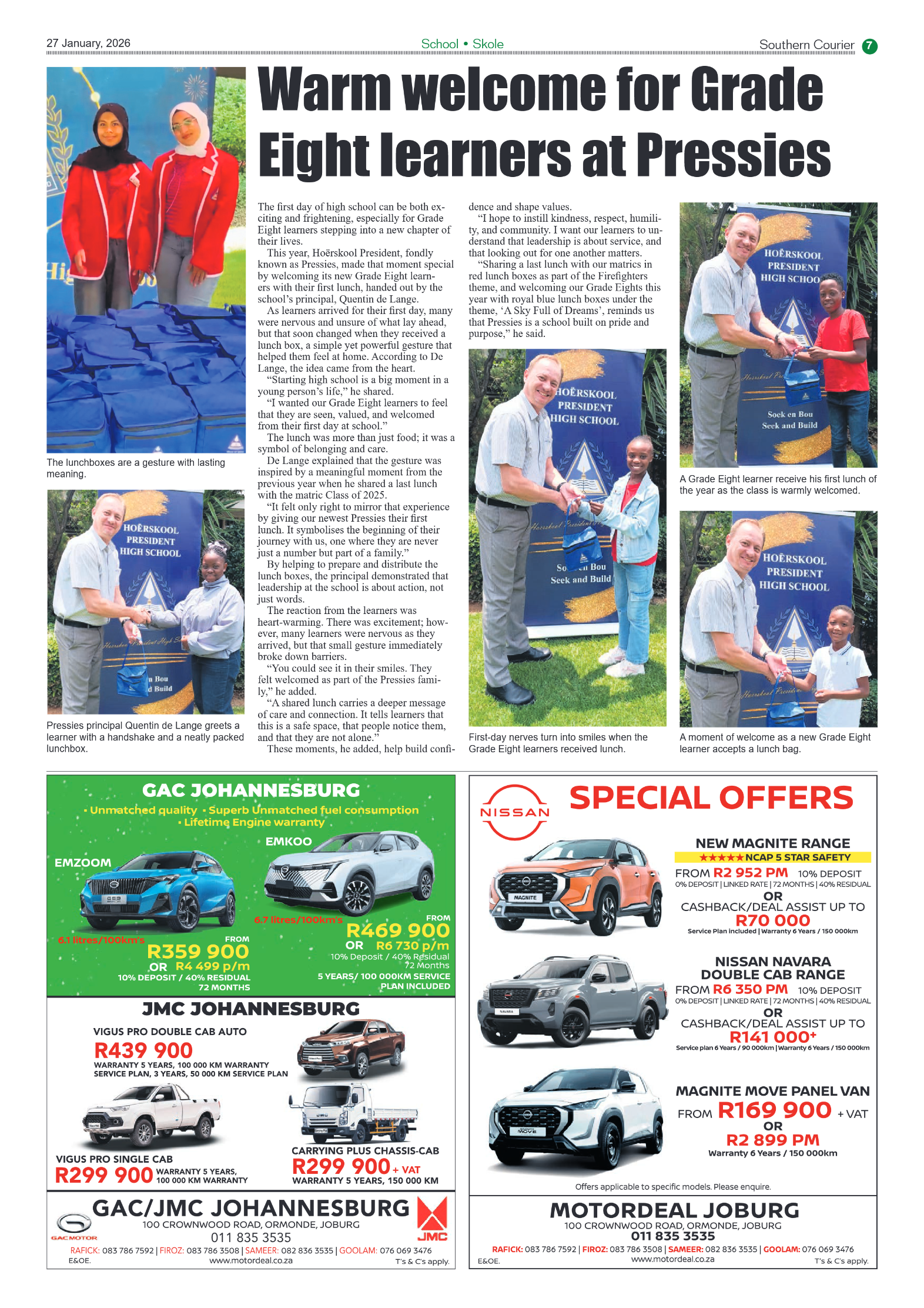 Southern Courier 27 January 2026 page 7