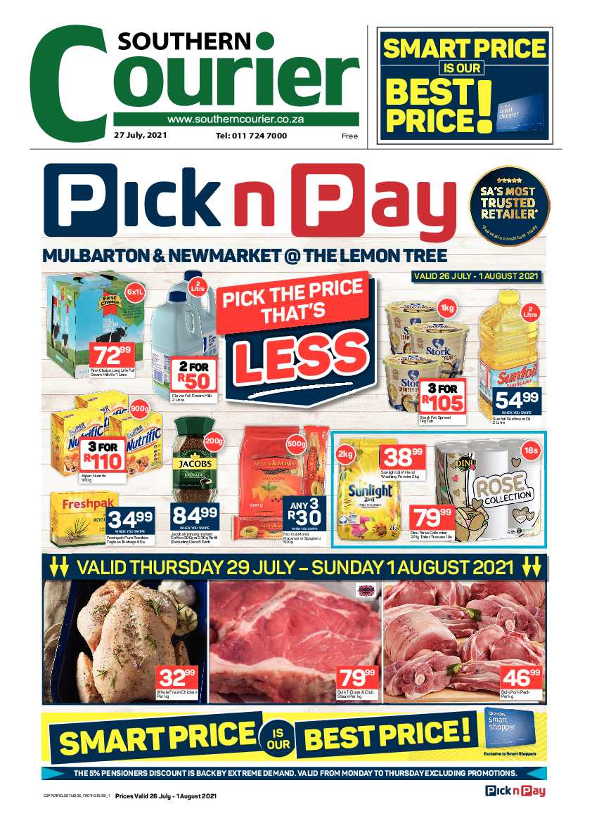 Southern Courier 27 July 2021 page 1