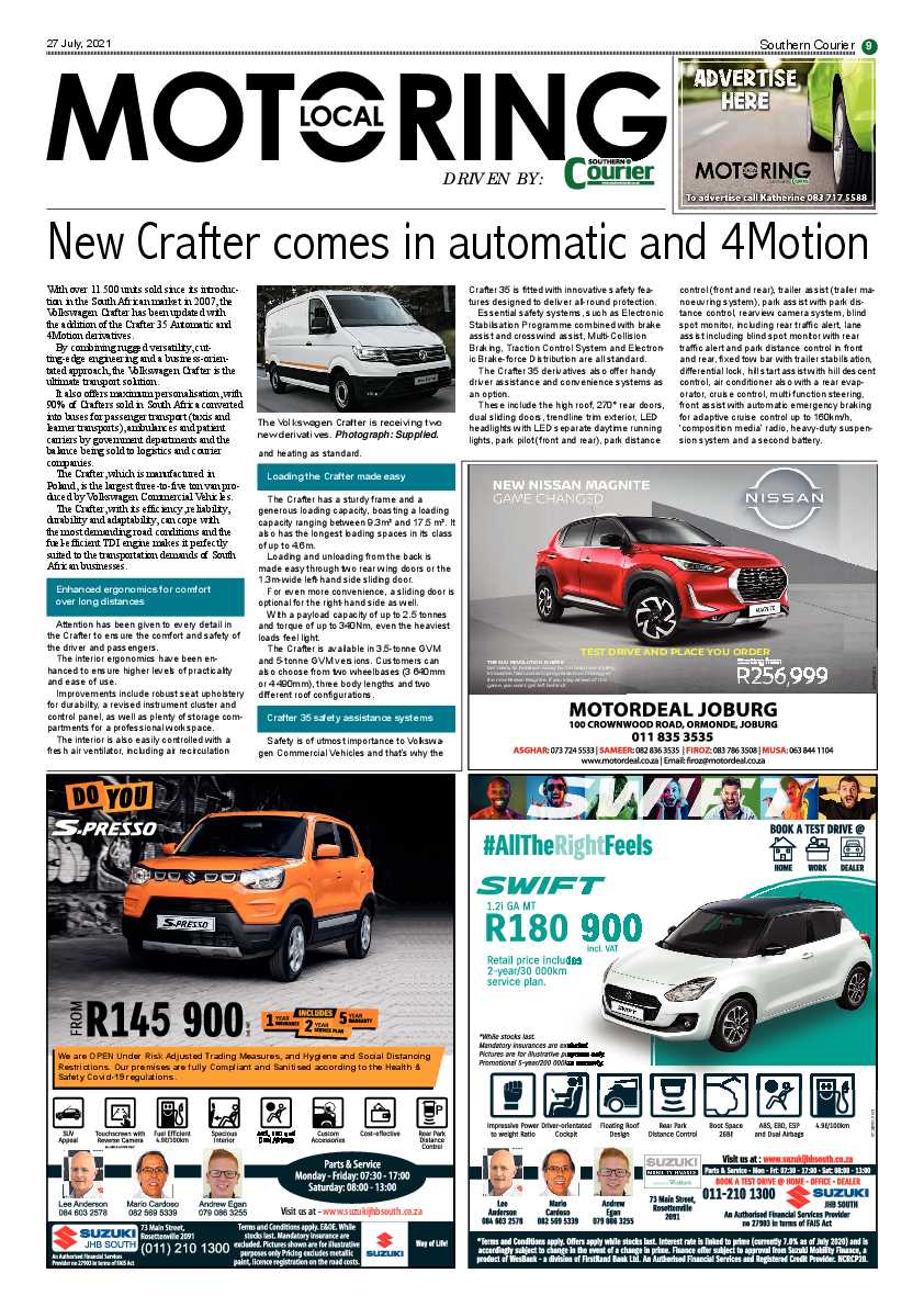 Southern Courier 27 July 2021 page 12