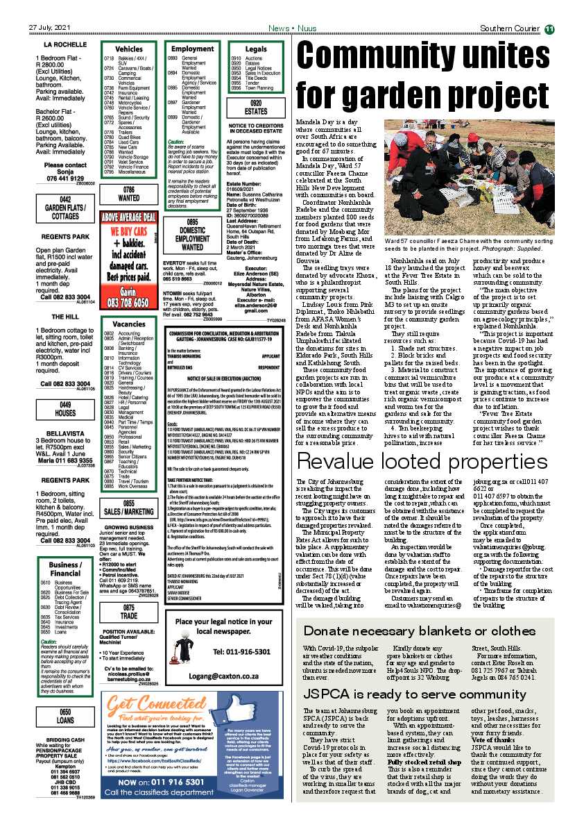 Southern Courier 27 July 2021 page 14