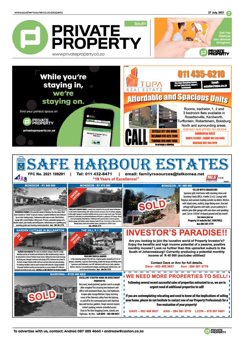 Southern Courier 27 July 2021 page 25