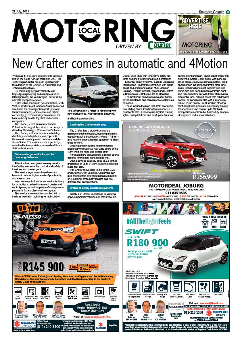 Southern Courier 27 July 2021 page 27