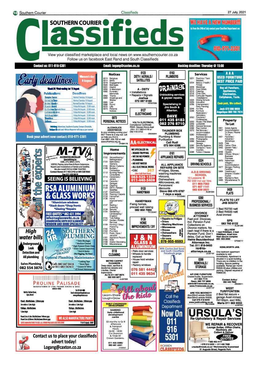 Southern Courier 27 July 2021 page 28
