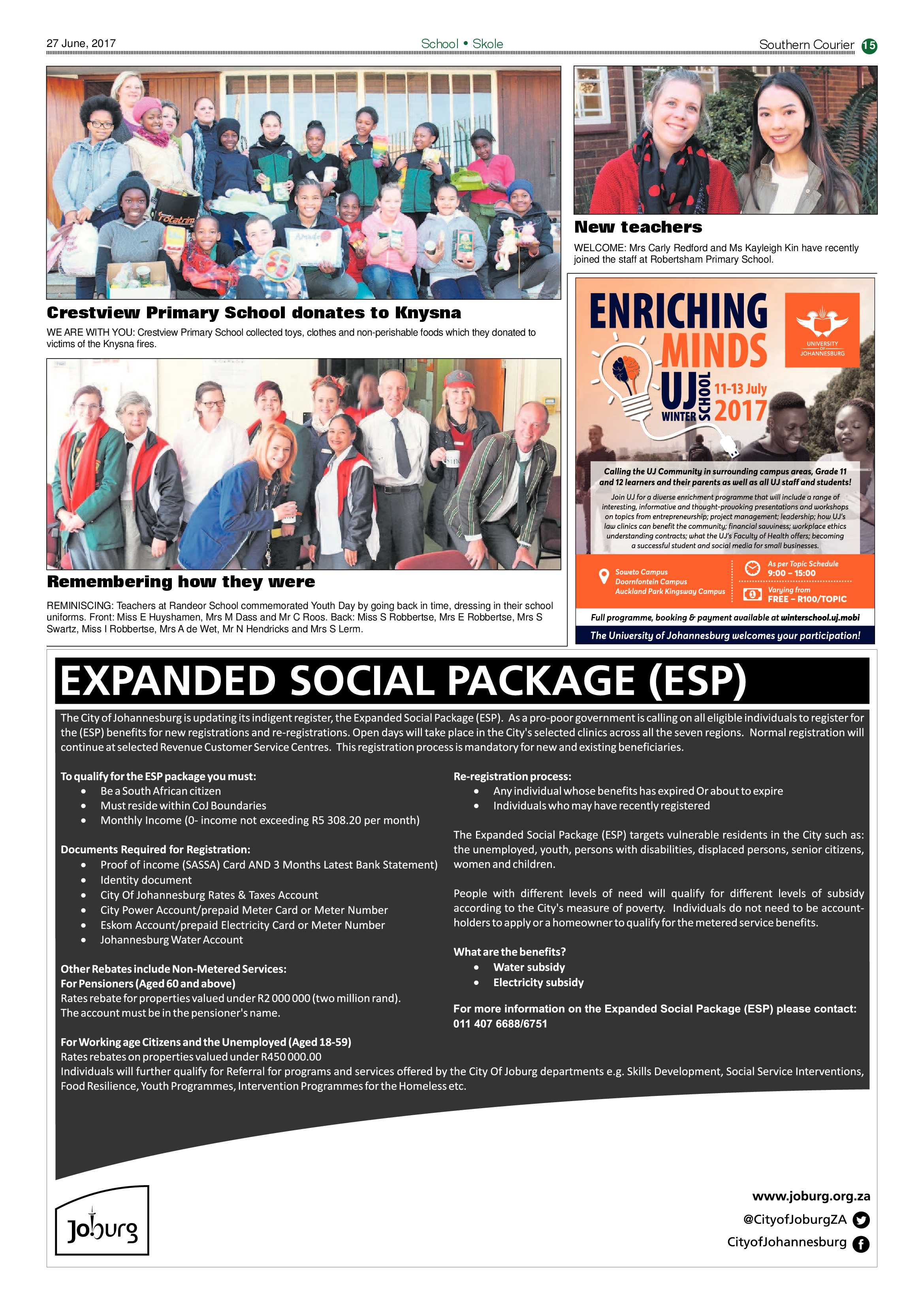 Southern Courier 27 June 2017 page 15