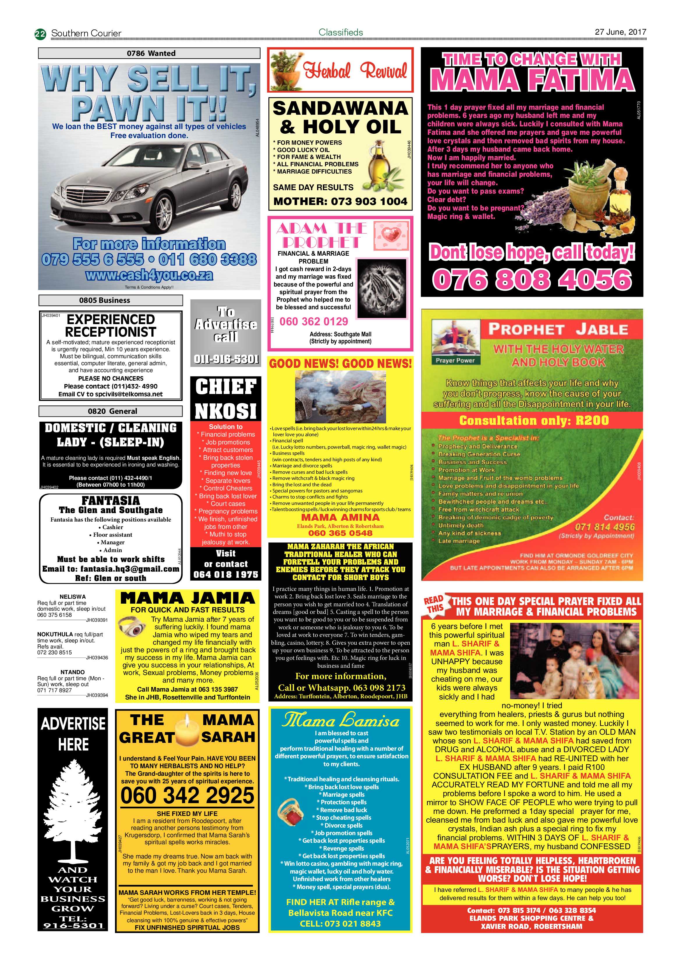 Southern Courier 27 June 2017 page 22