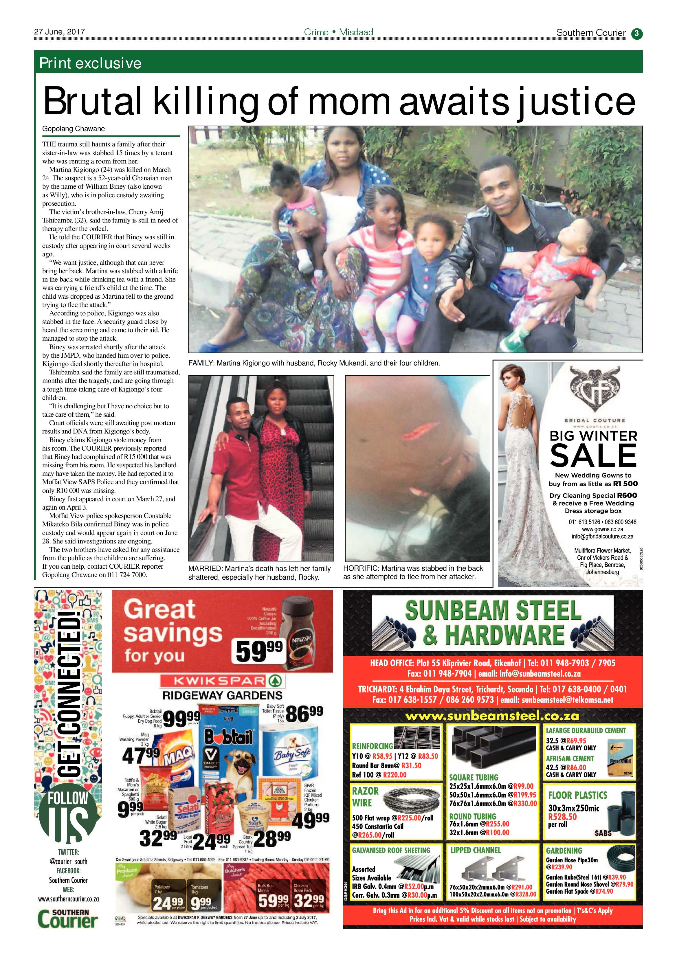 Southern Courier 27 June 2017 page 3