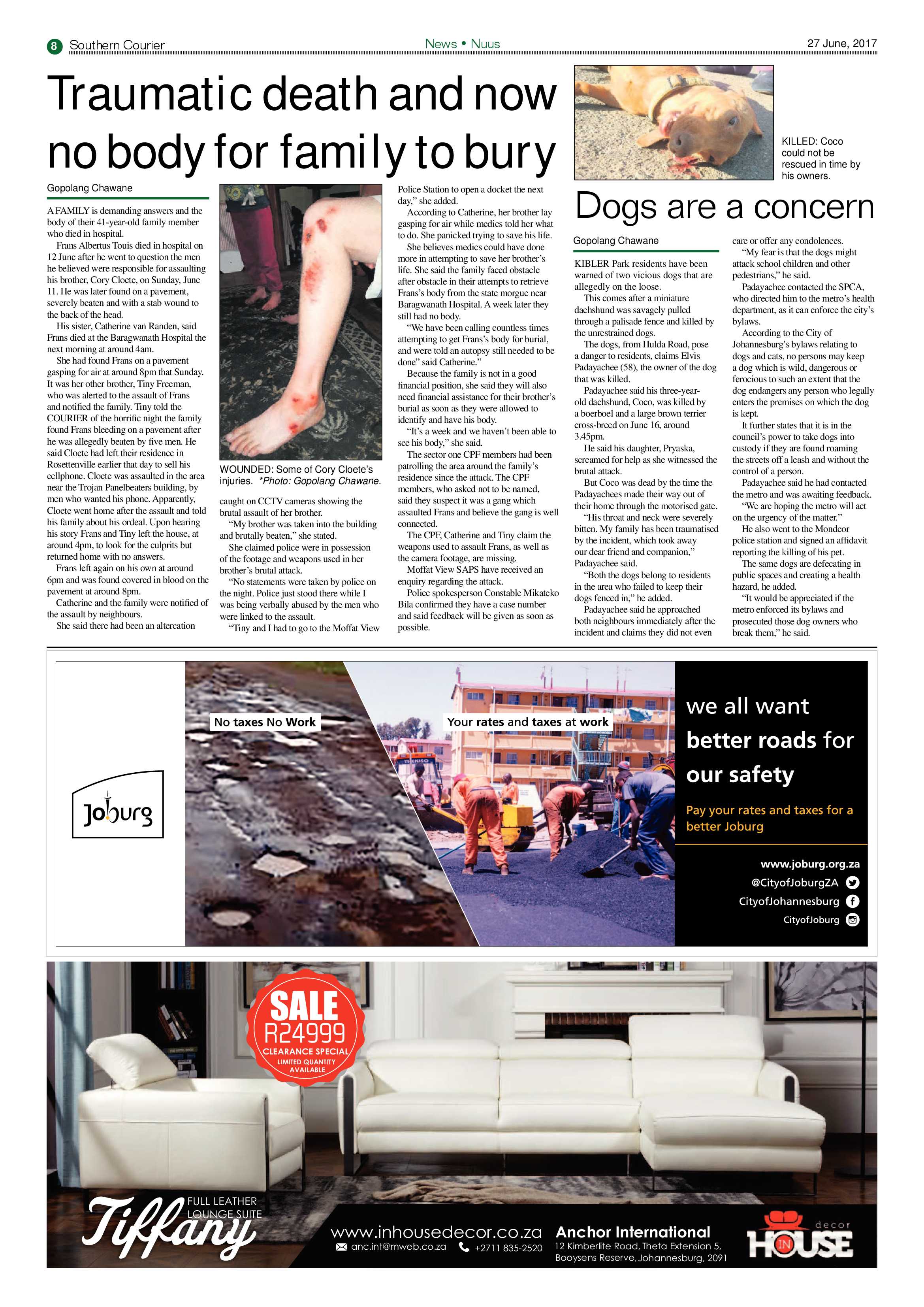 Southern Courier 27 June 2017 page 8