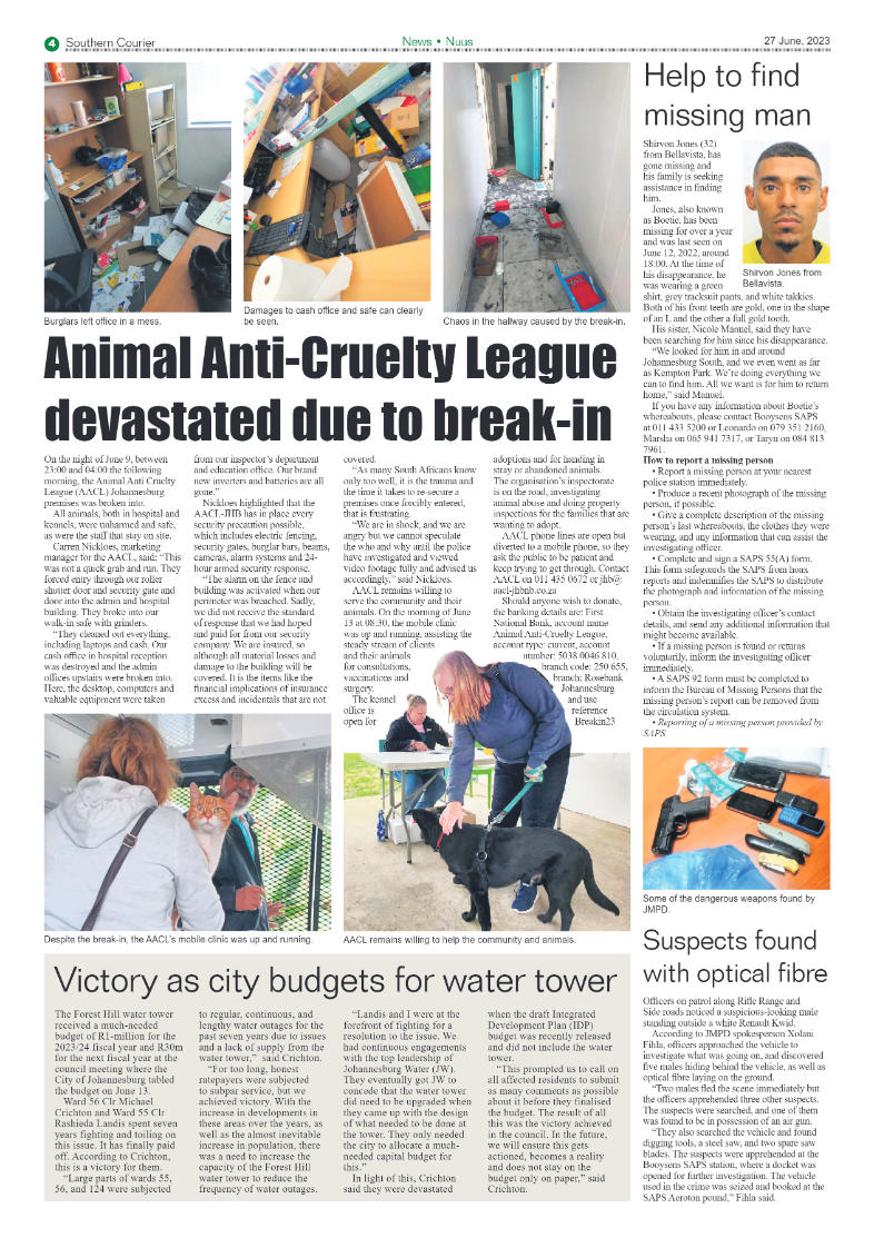 Southern Courier 27 June 2023 page 4