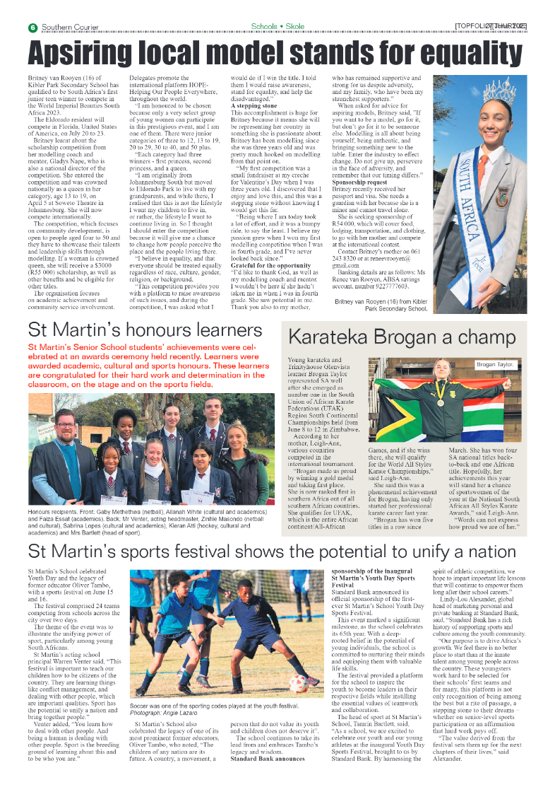 Southern Courier 27 June 2023 page 6