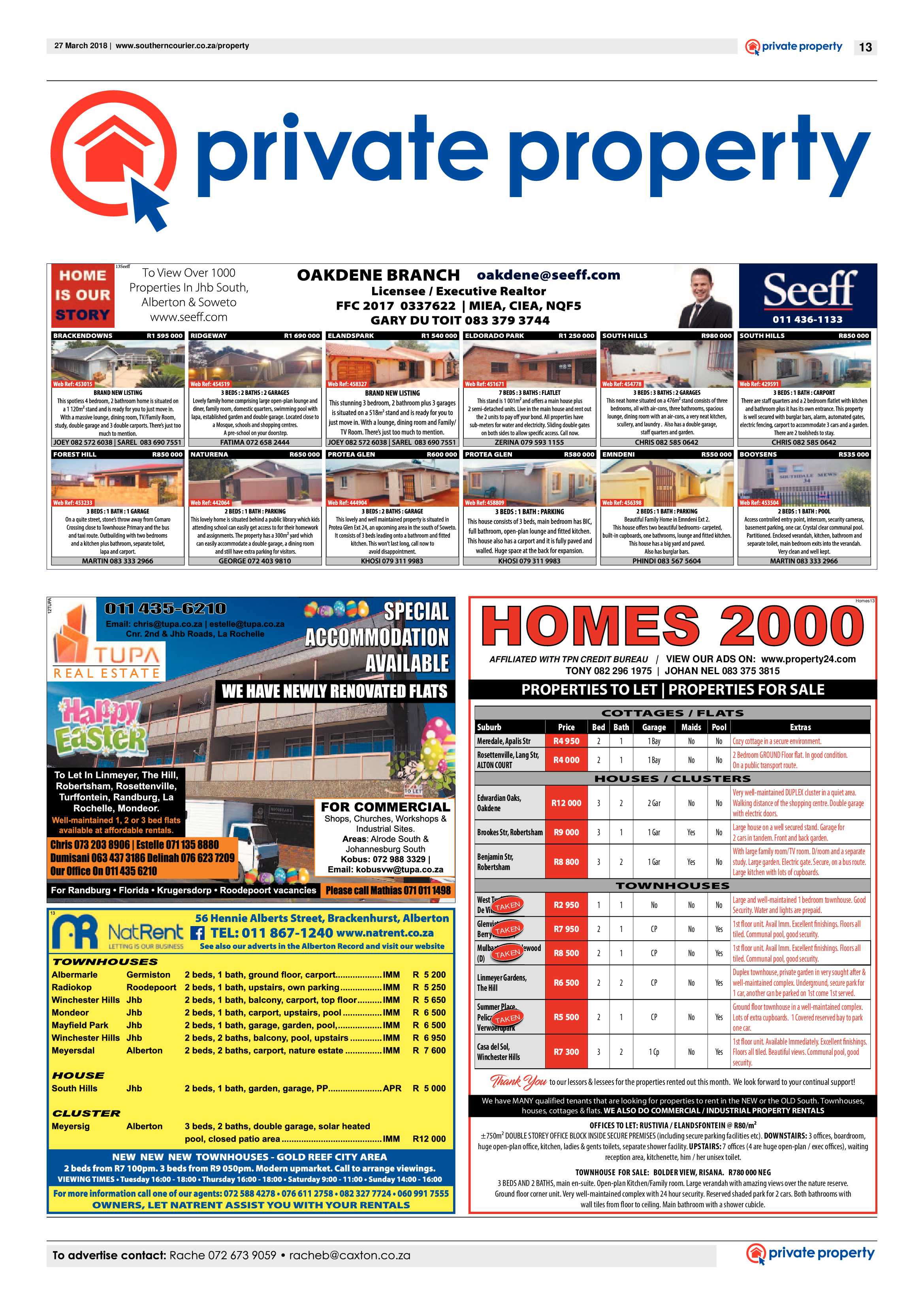 Southern Courier 27 March 2017 page 13