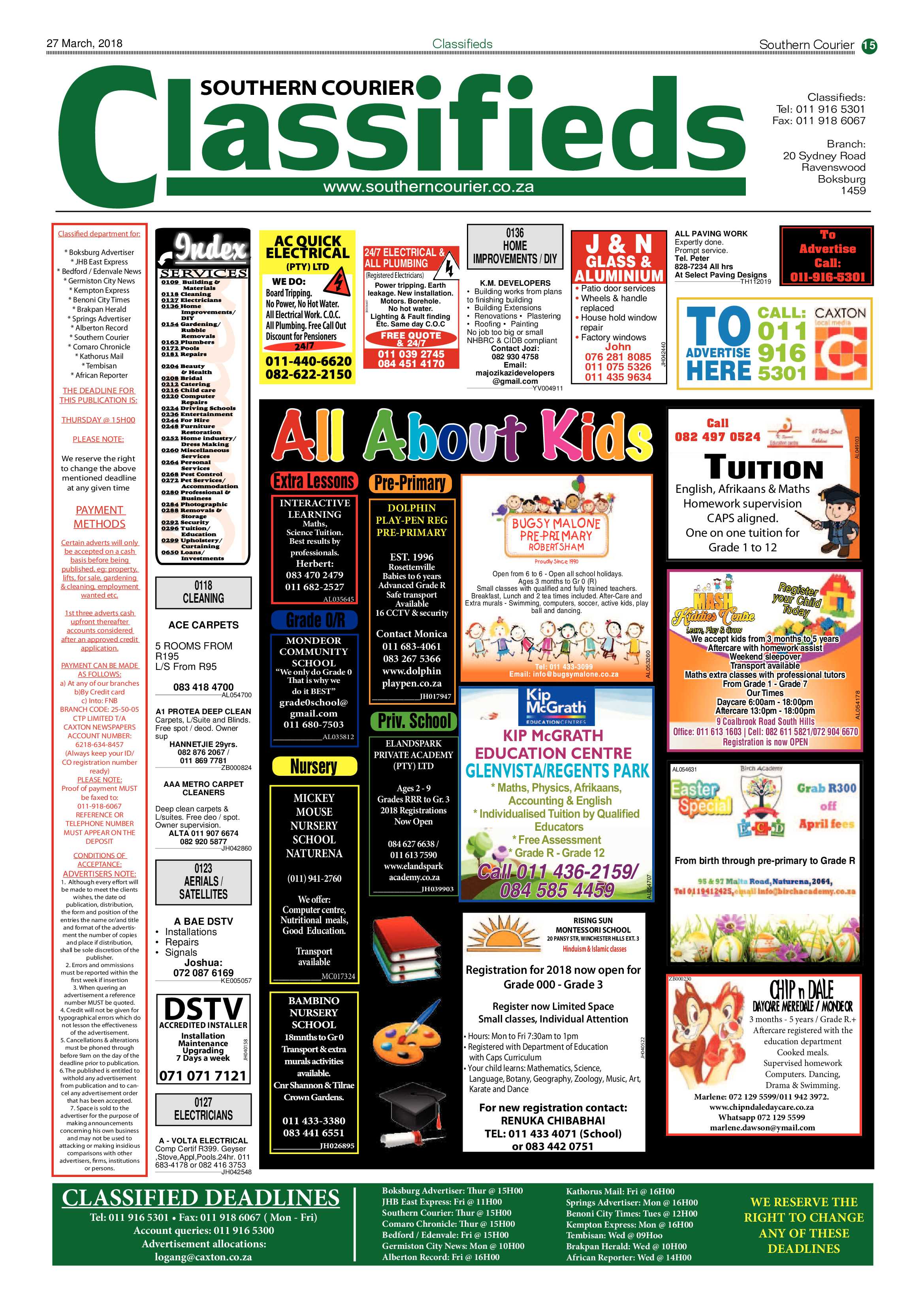Southern Courier 27 March 2017 page 15