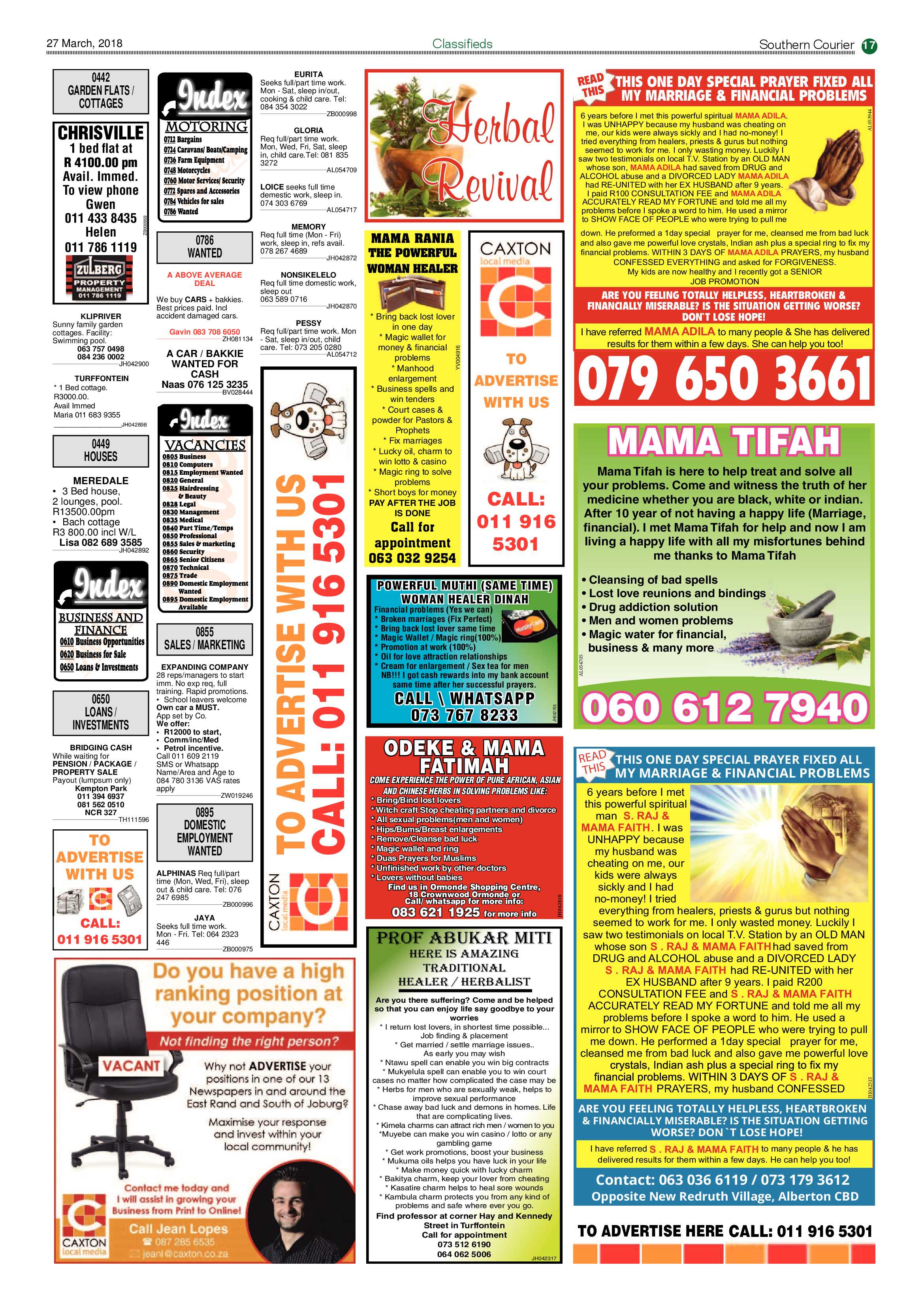 Southern Courier 27 March 2017 page 17
