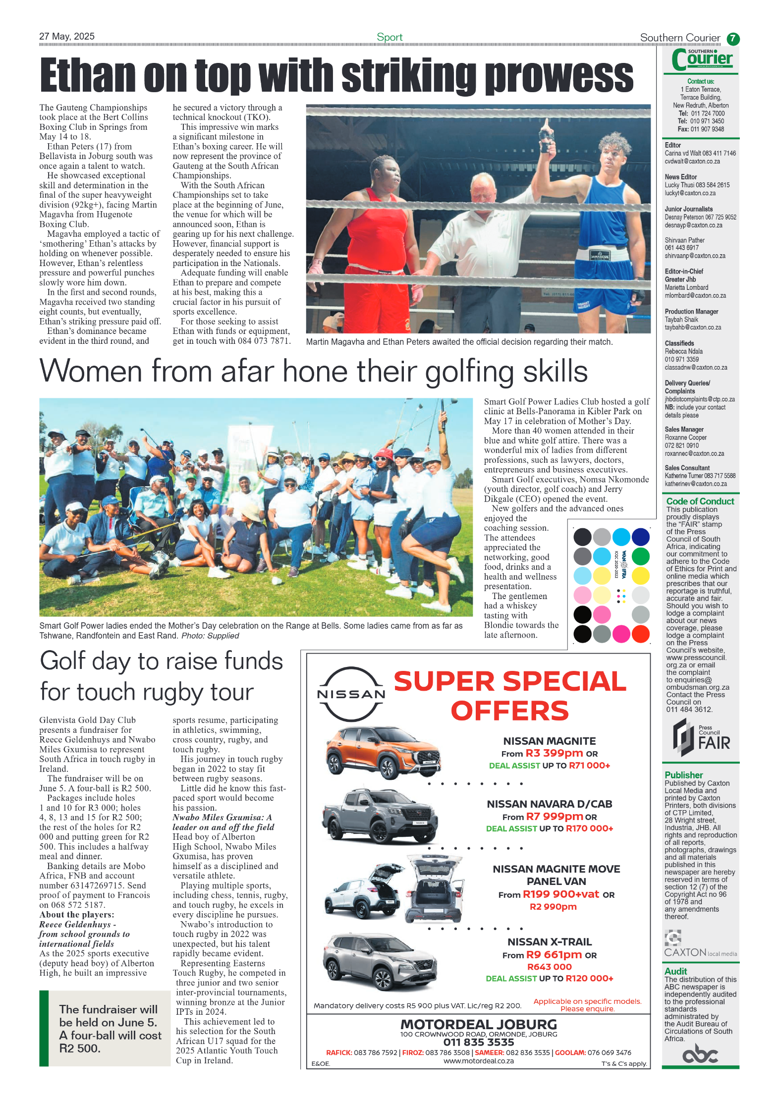 Southern Courier 27 May 2025 page 7