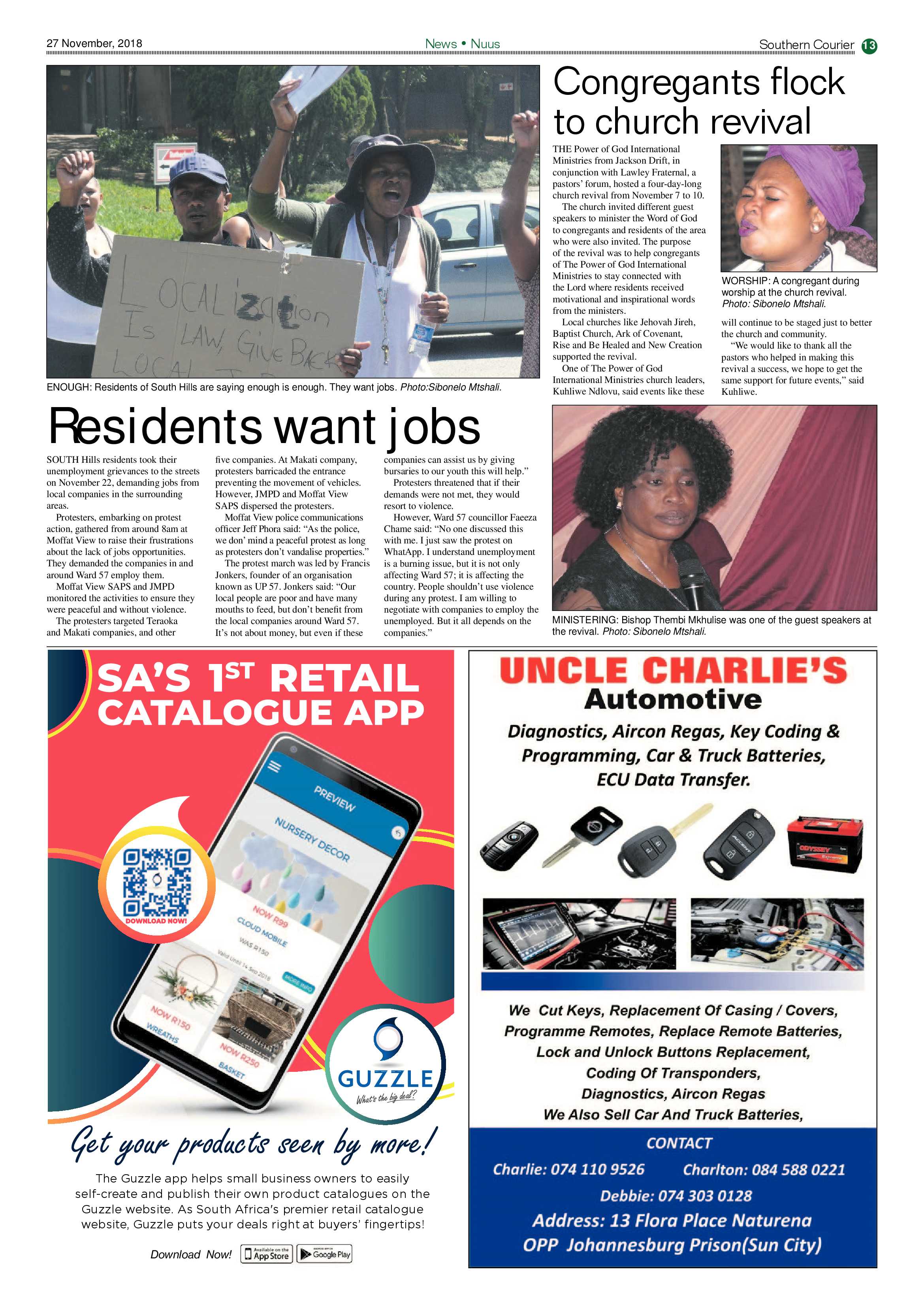 Southern Courier 27 November 2018 page 13