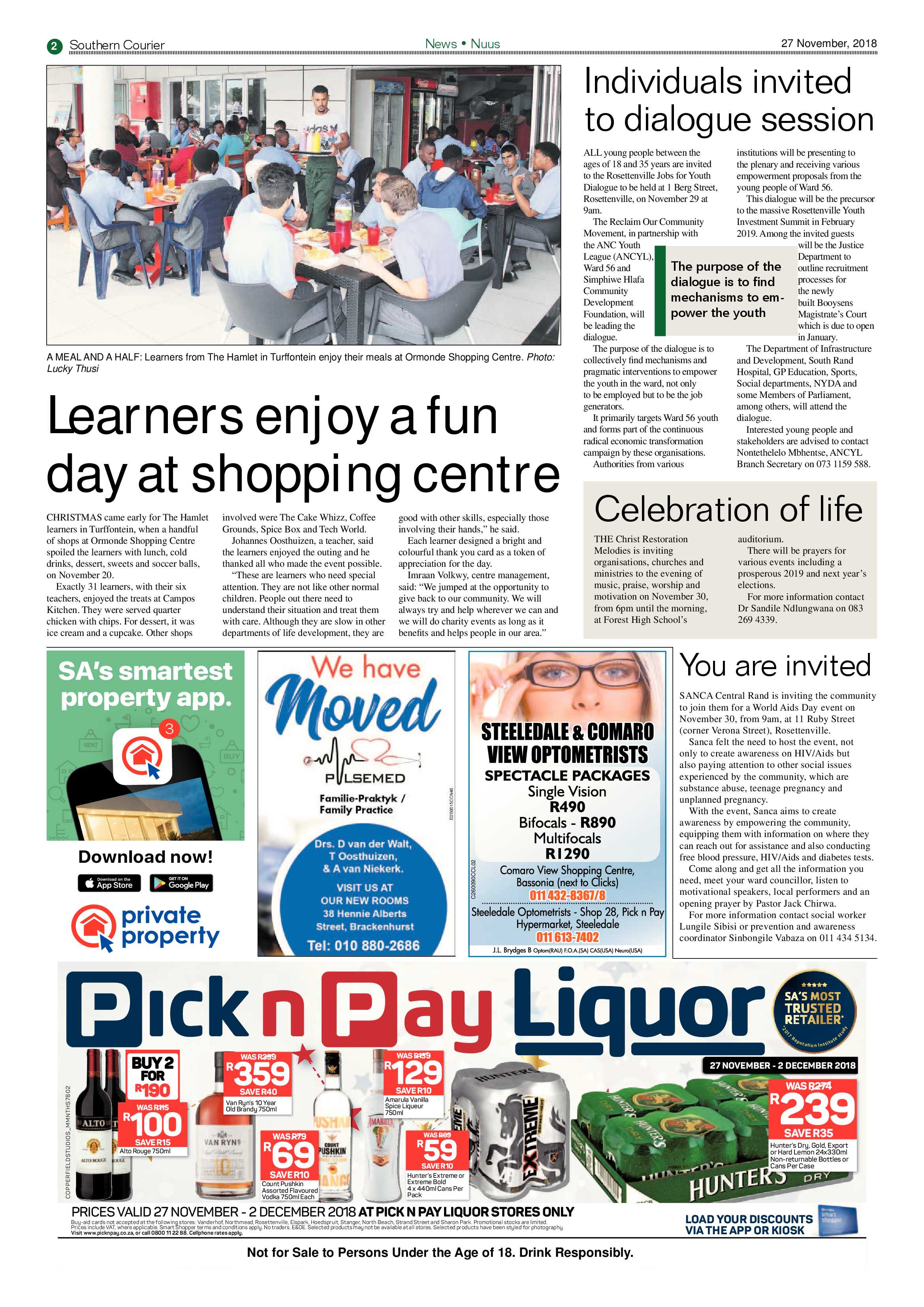 Southern Courier 27 November 2018 page 2