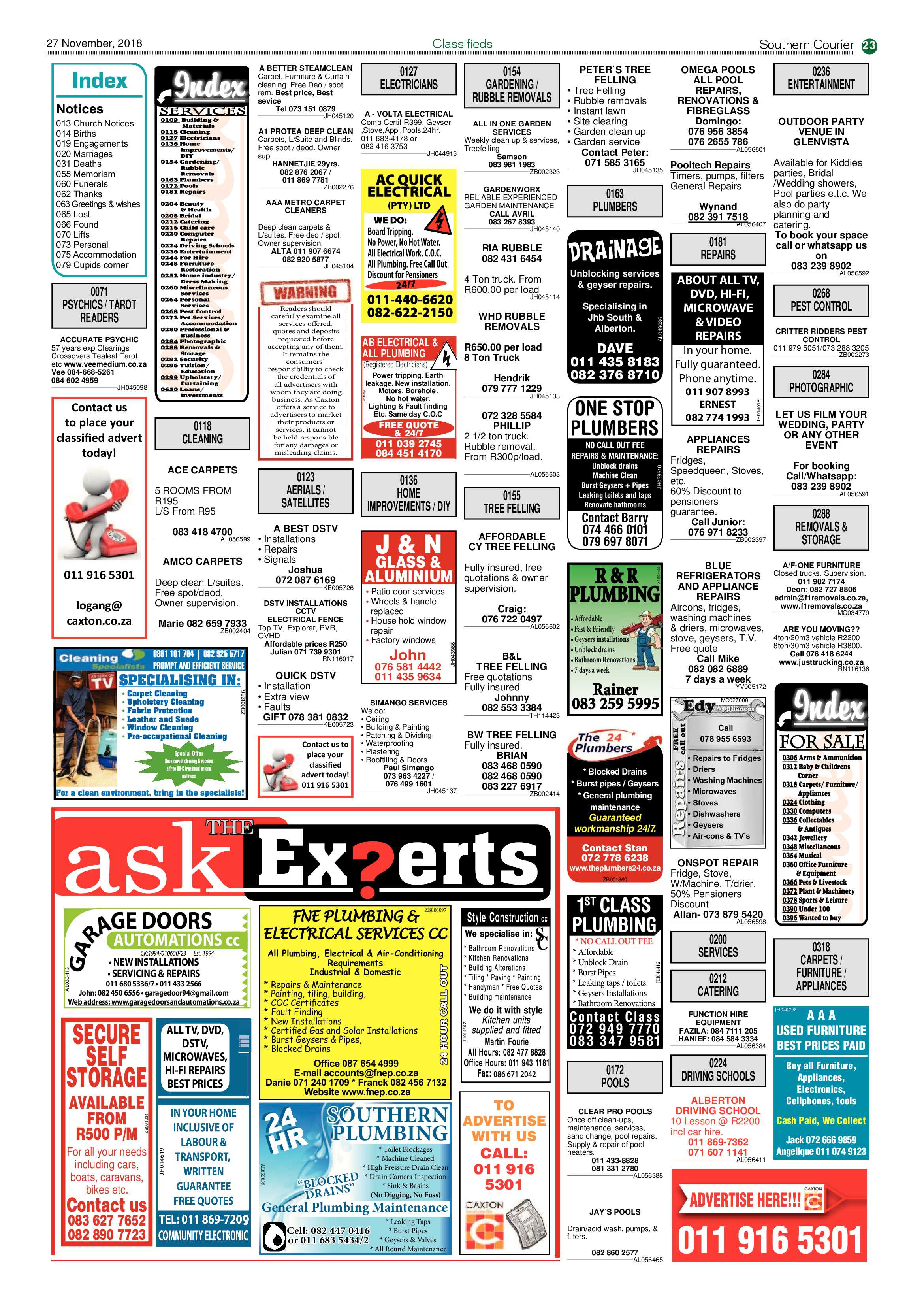 Southern Courier 27 November 2018 page 23