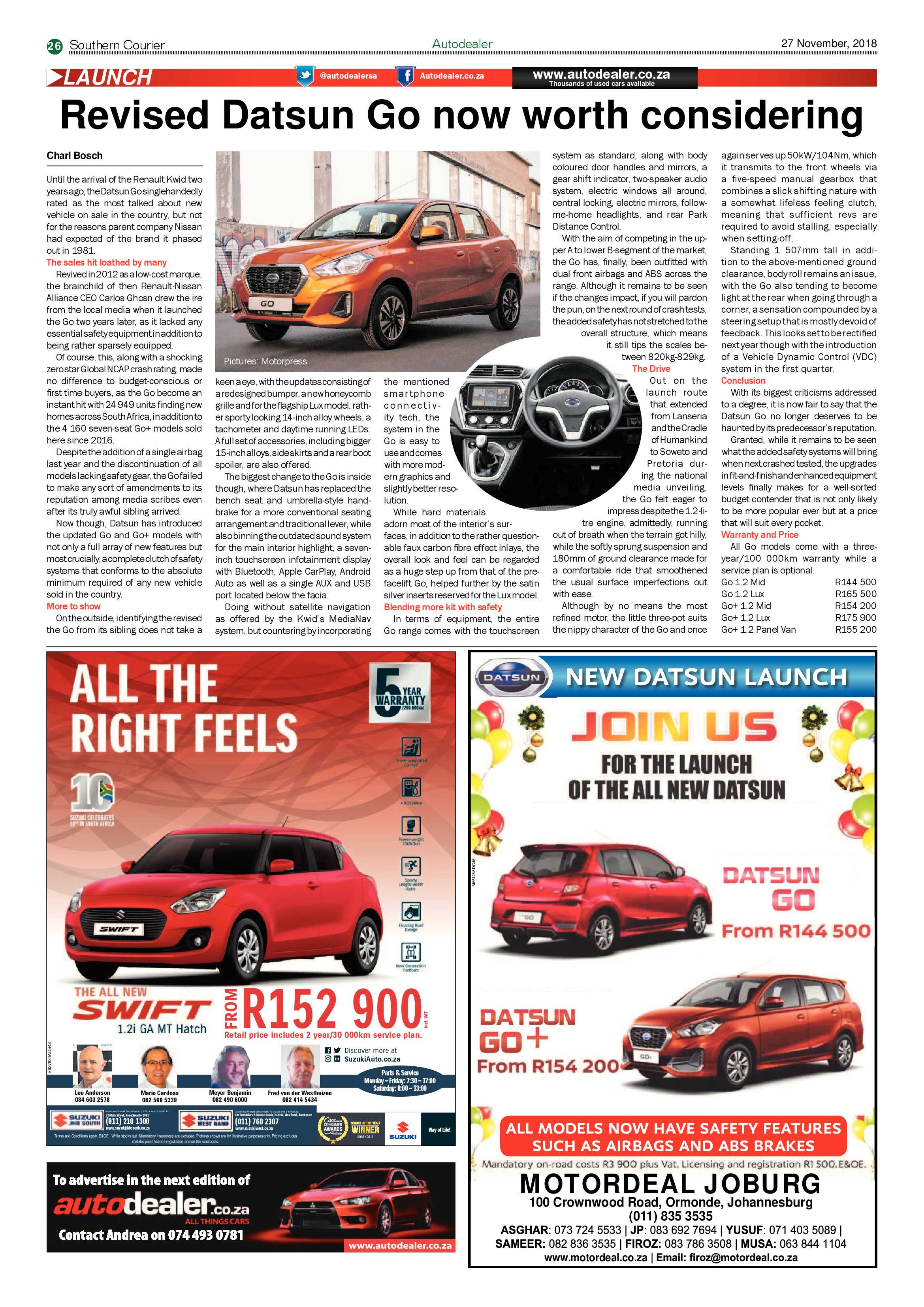 Southern Courier 27 November 2018 page 26