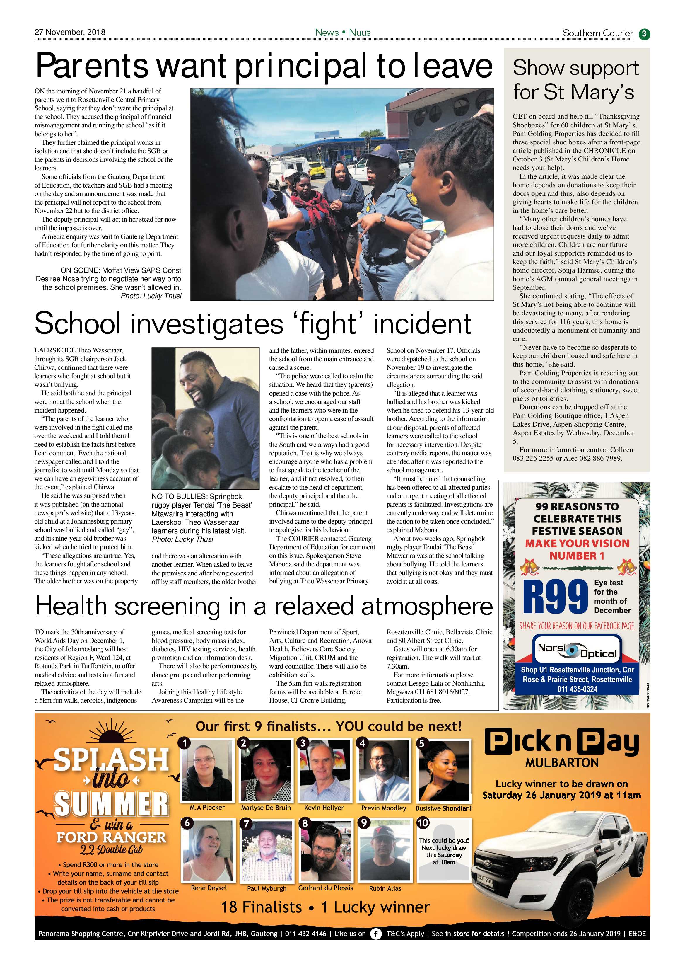 Southern Courier 27 November 2018 page 3