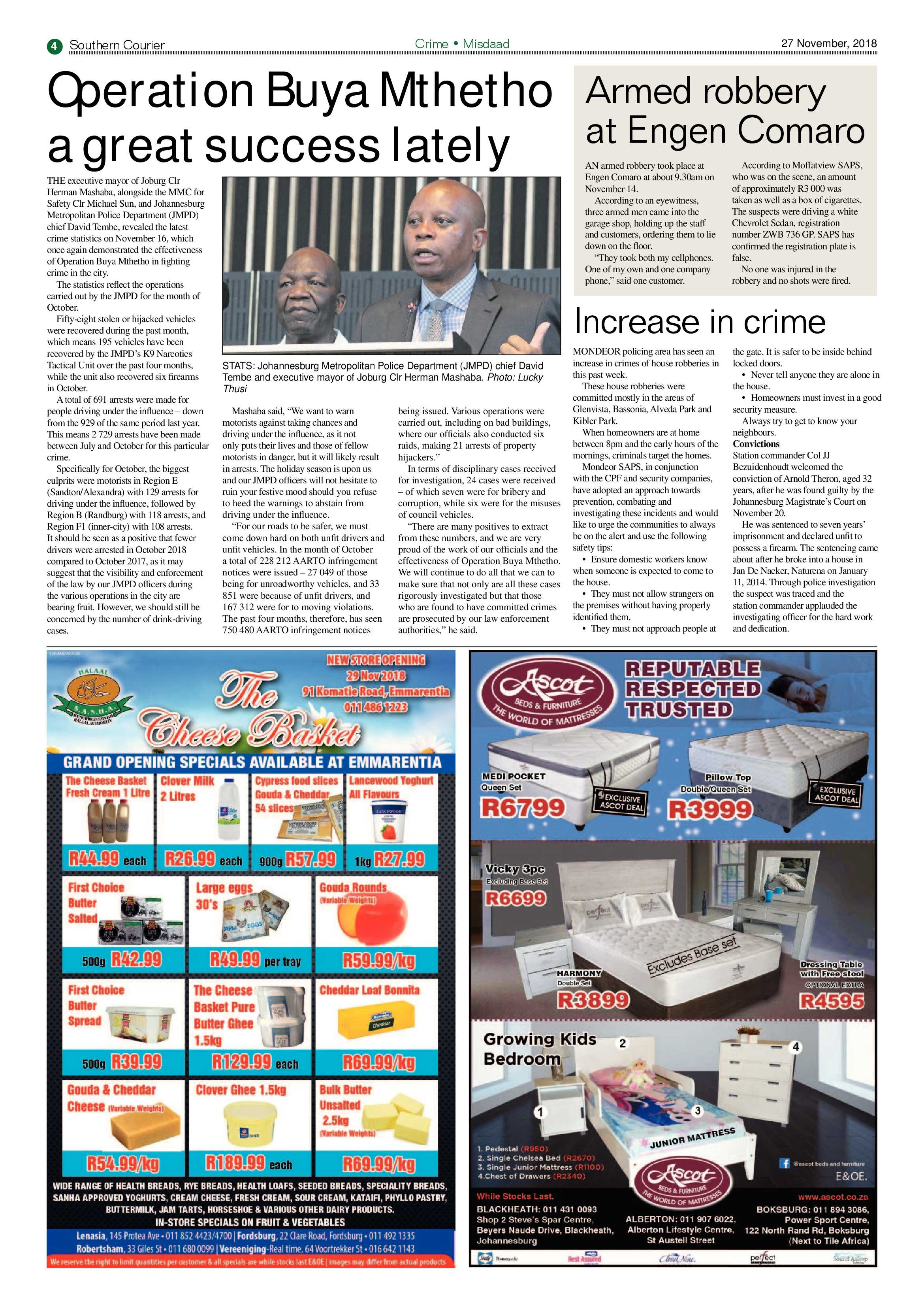 Southern Courier 27 November 2018 page 4