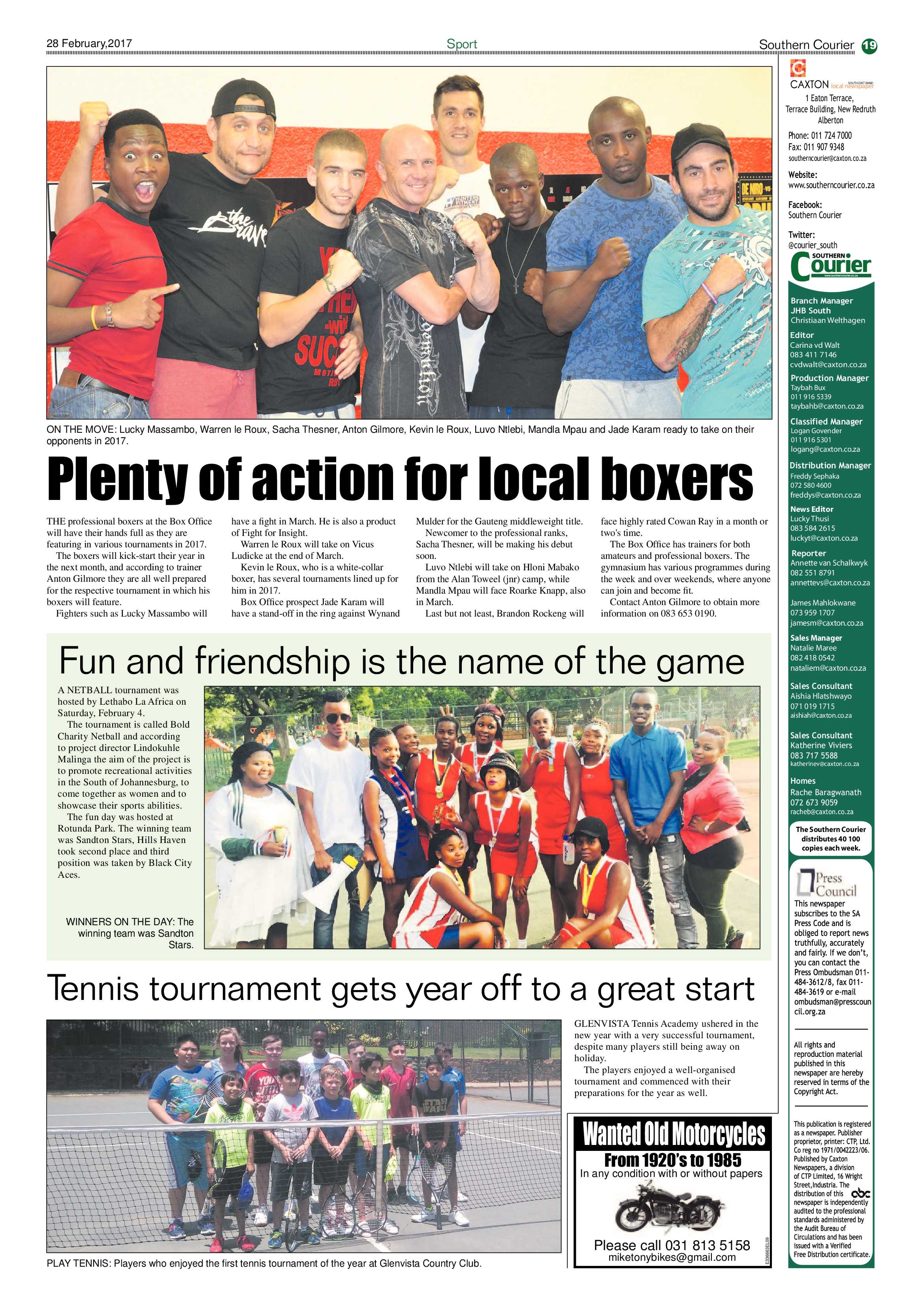 Southern Courier 28 February 2017 page 19