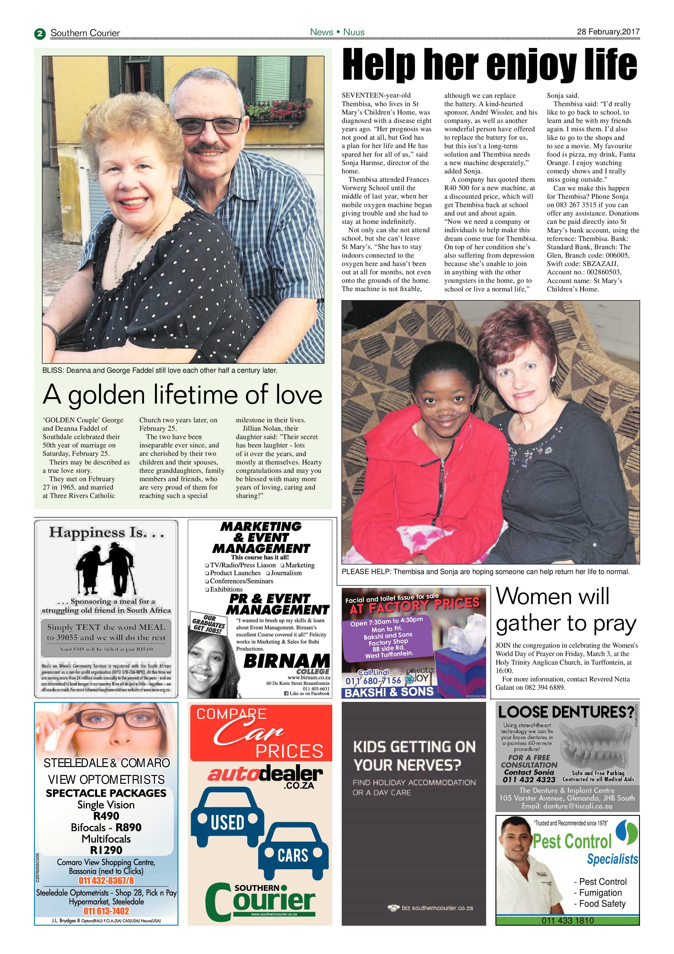 Southern Courier 28 February 2017 page 2
