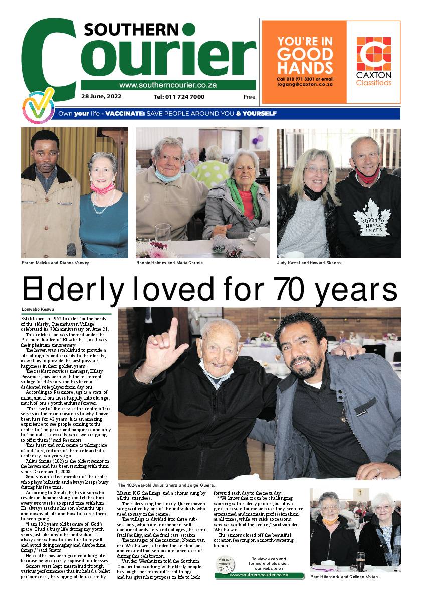 Southern Courier 28 June 2022 page 1