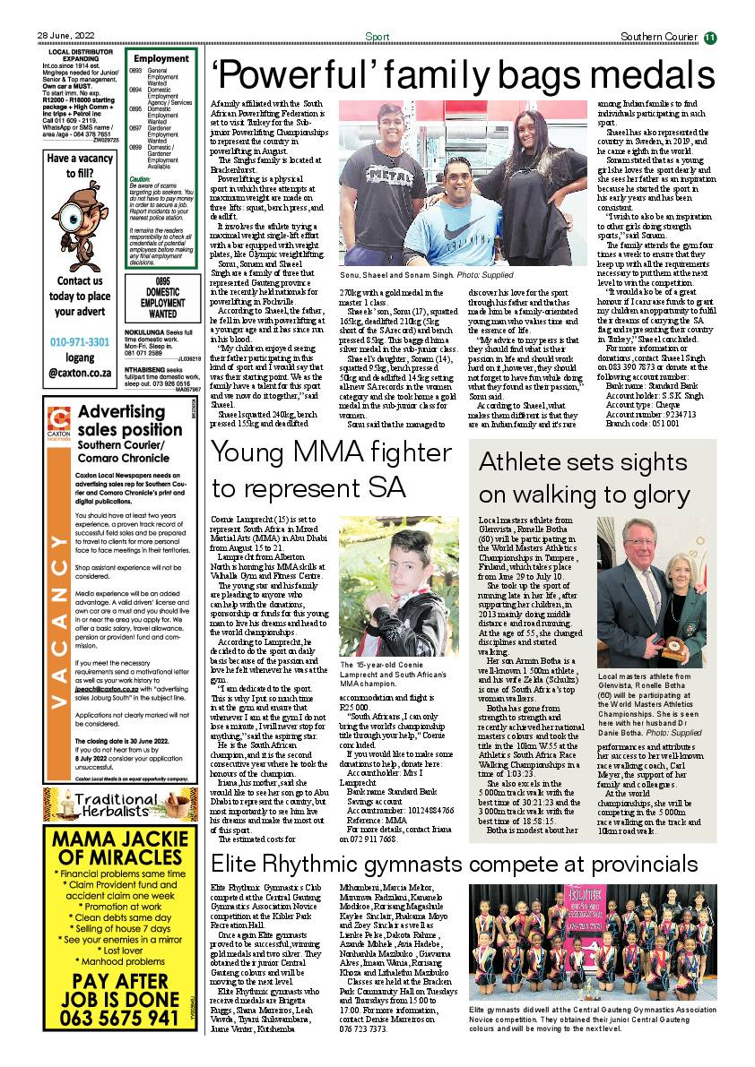 Southern Courier 28 June 2022 page 11