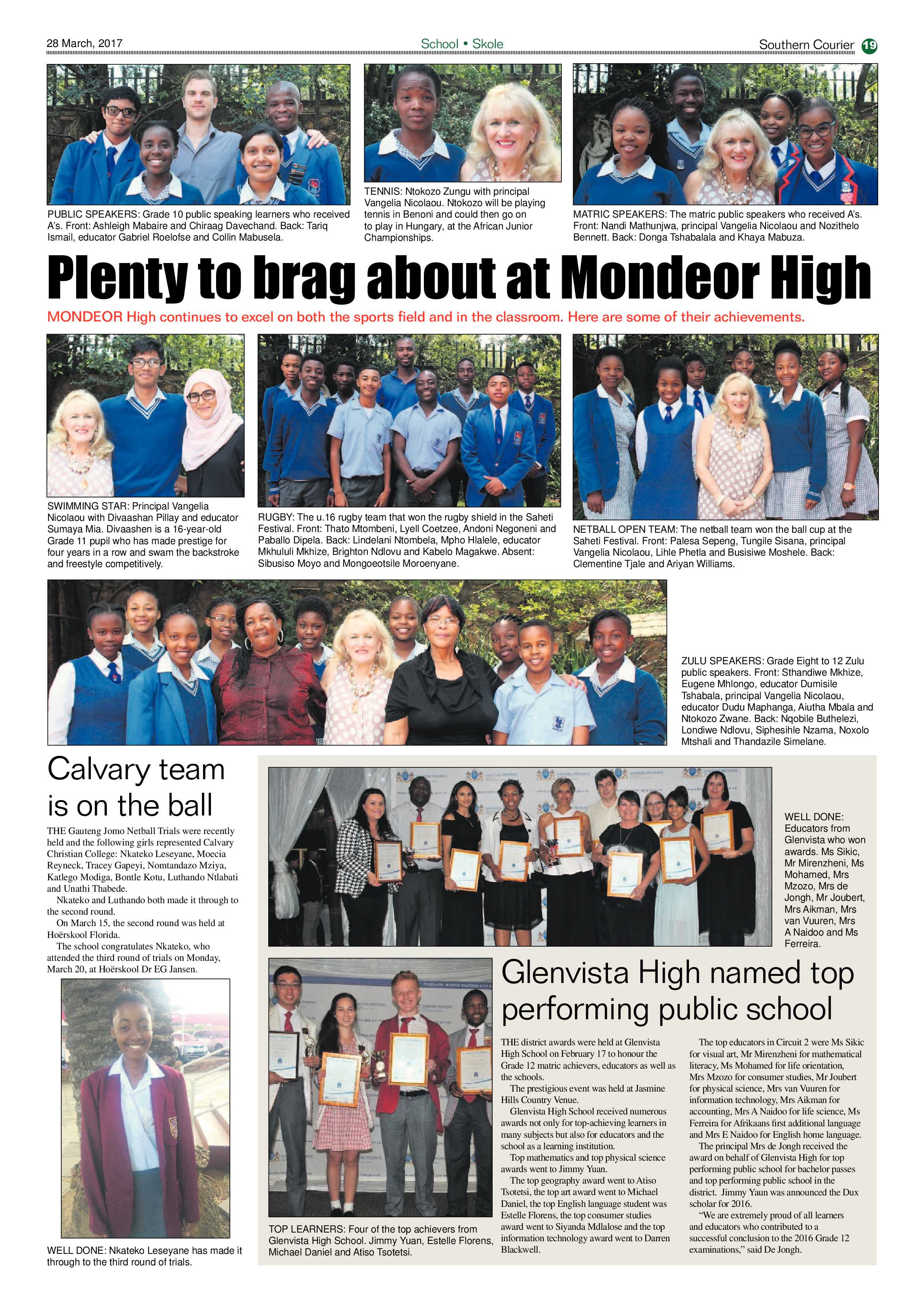Southern Courier 28 March 2017 page 19