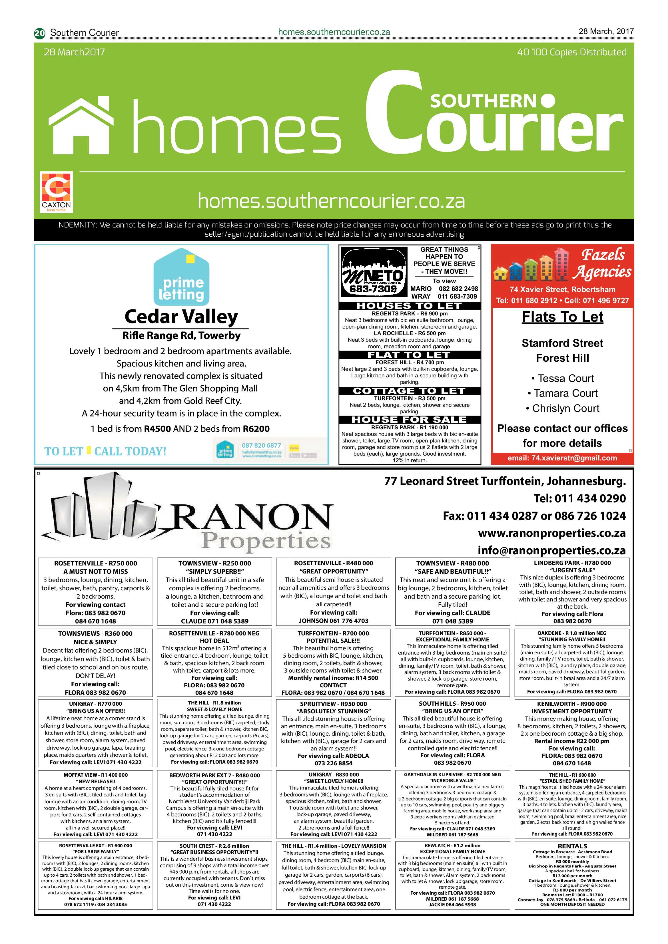 Southern Courier 28 March 2017 page 20