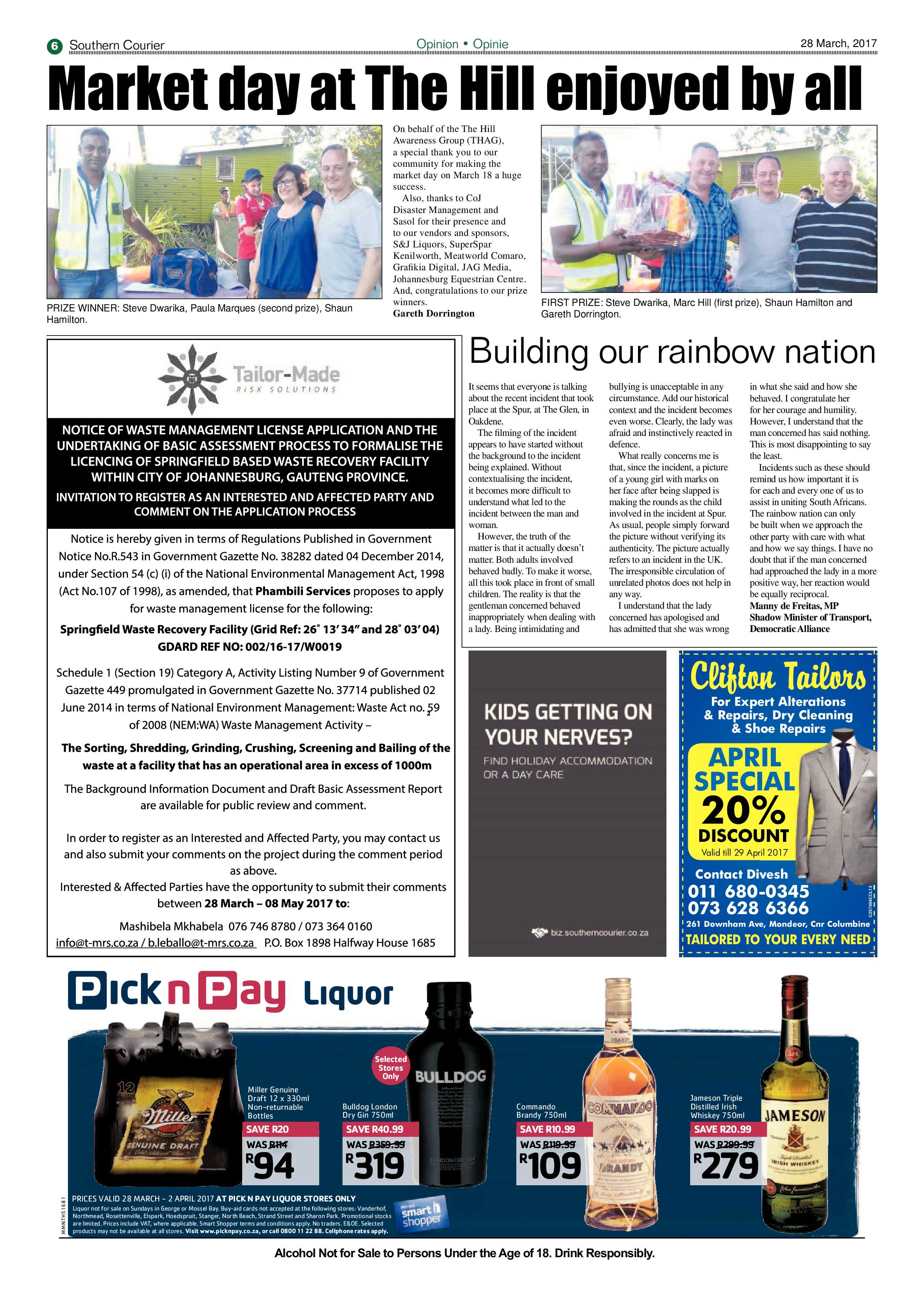 Southern Courier 28 March 2017 page 6