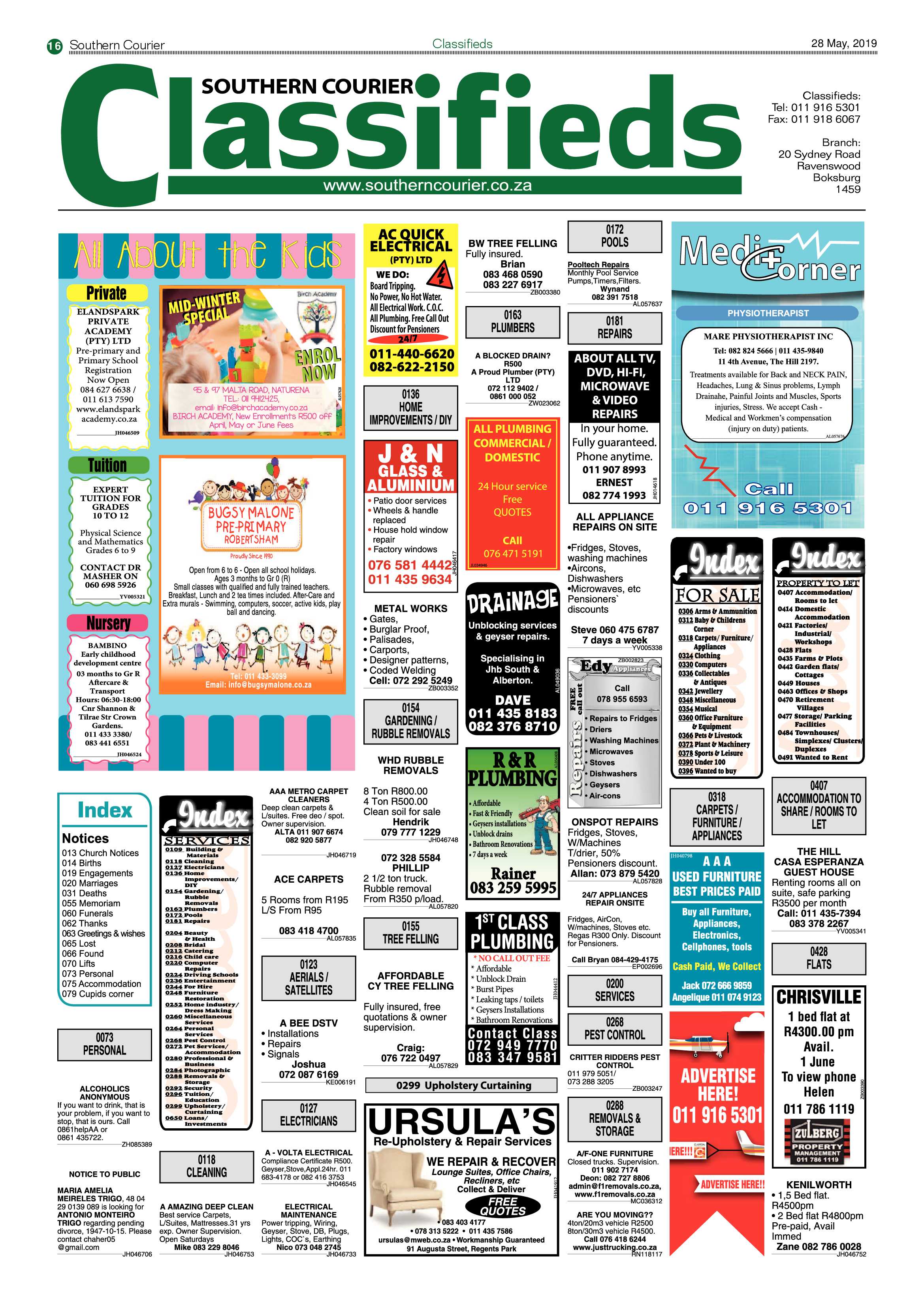 Southern Courier 28 May 2019 page 16