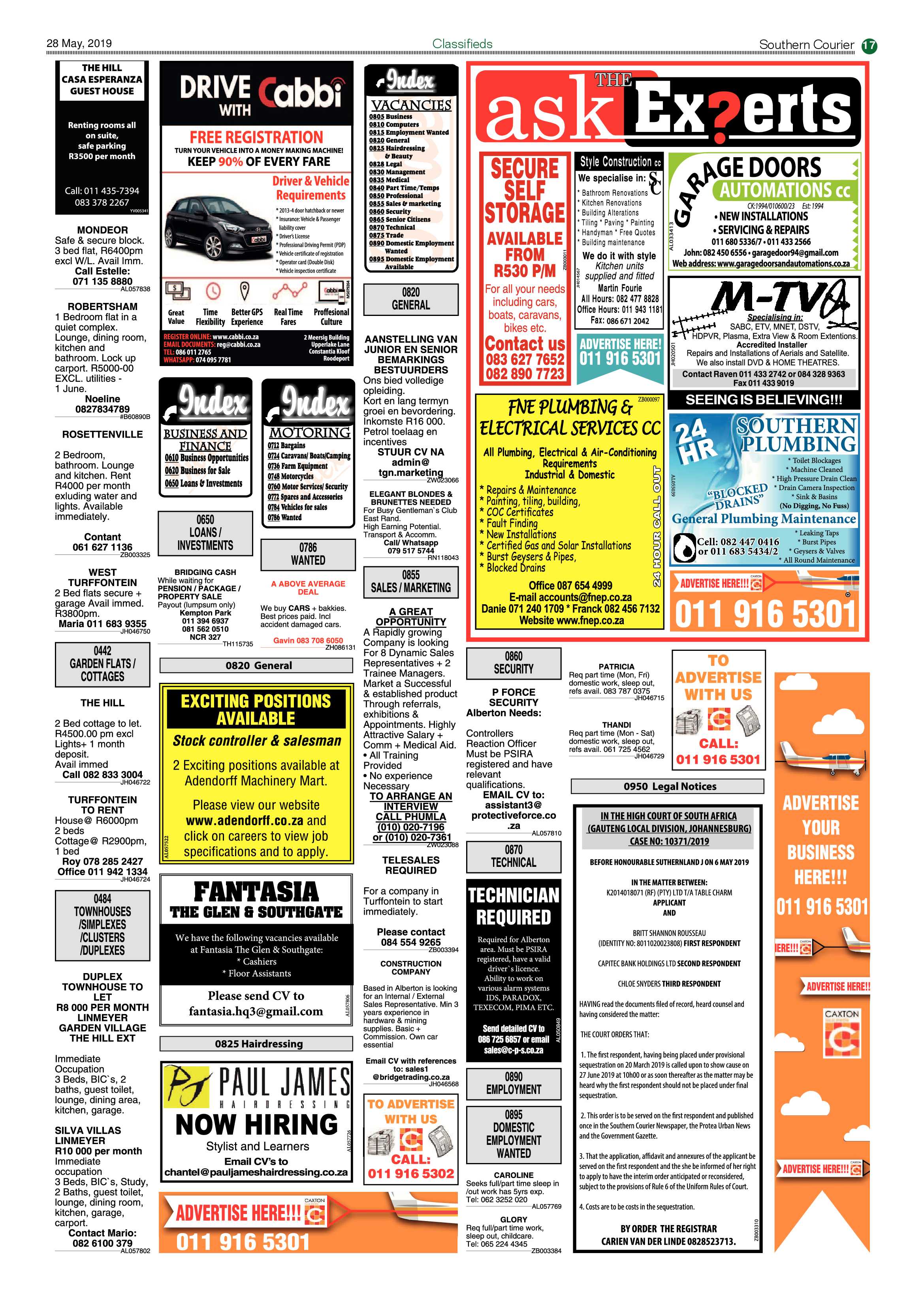 Southern Courier 28 May 2019 page 17