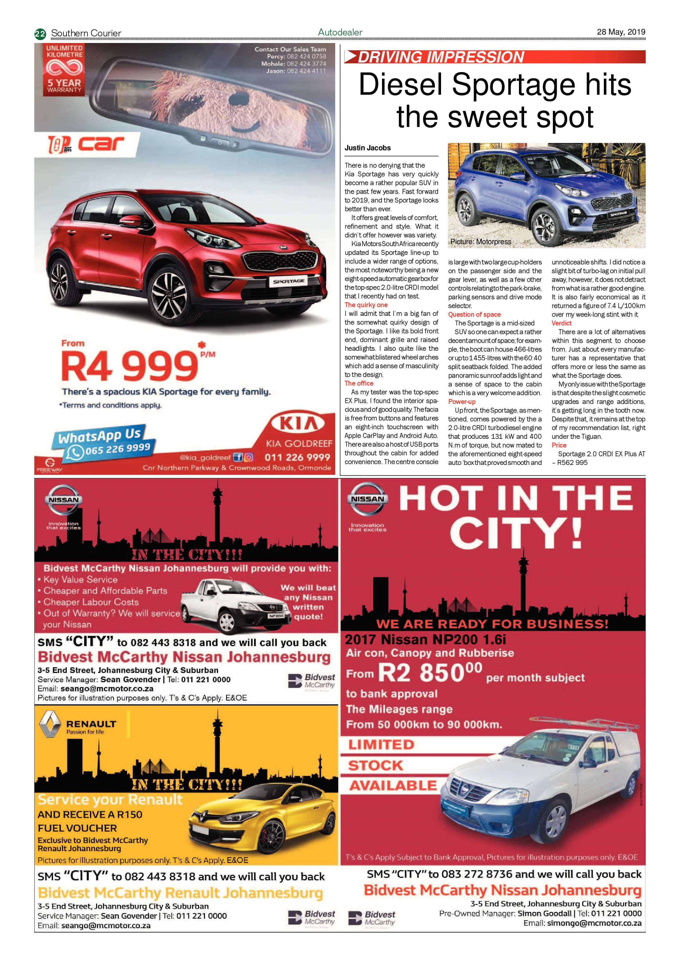 Southern Courier 28 May 2019 page 22