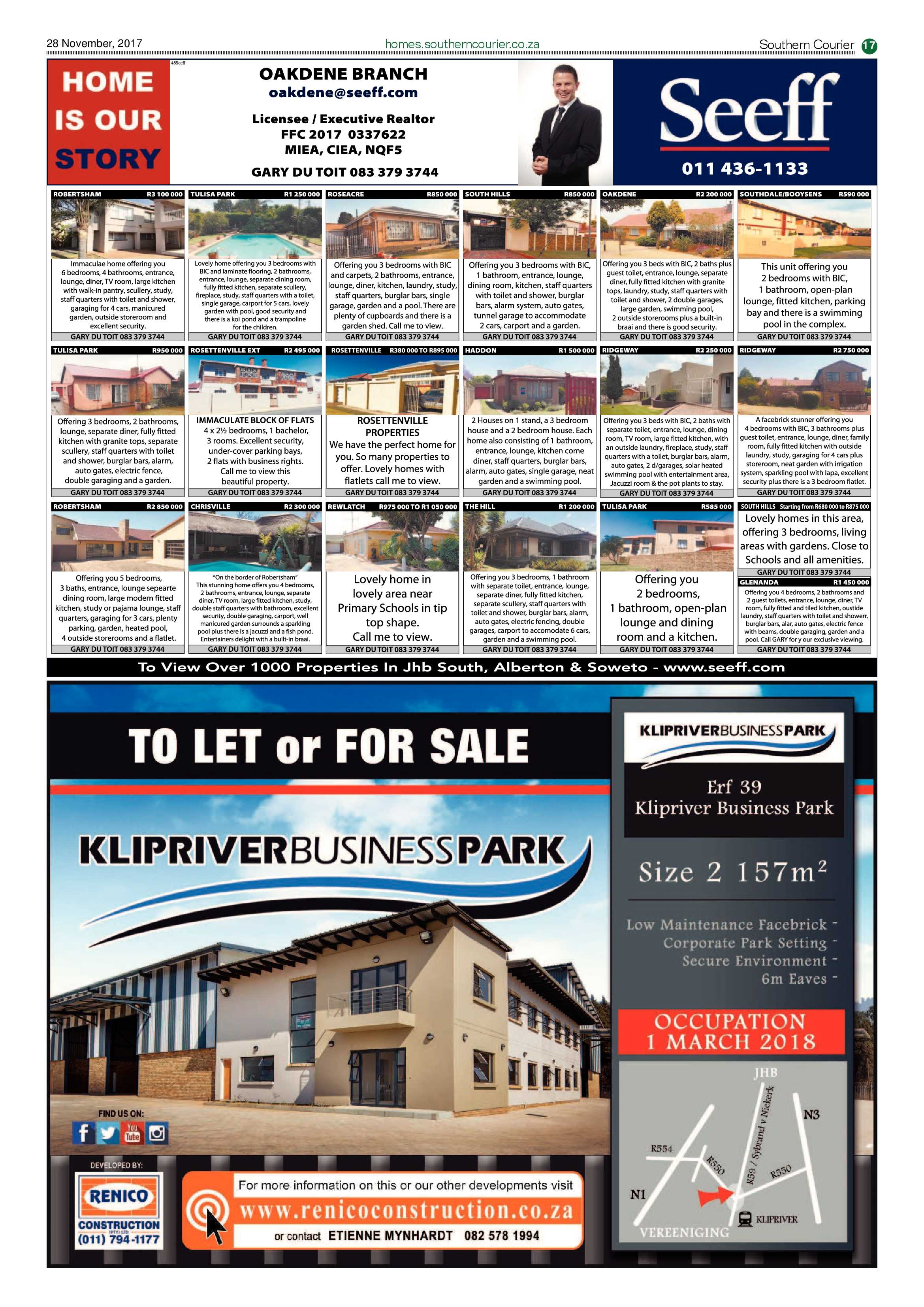 Southern Courier 28 November 2017 page 17