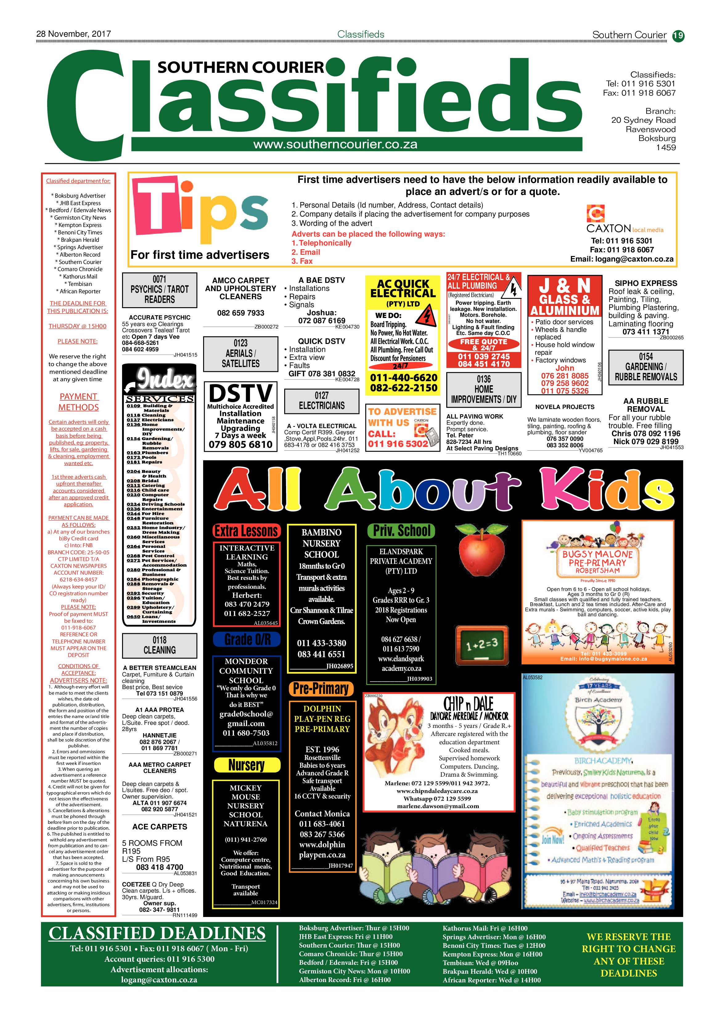 Southern Courier 28 November 2017 page 19