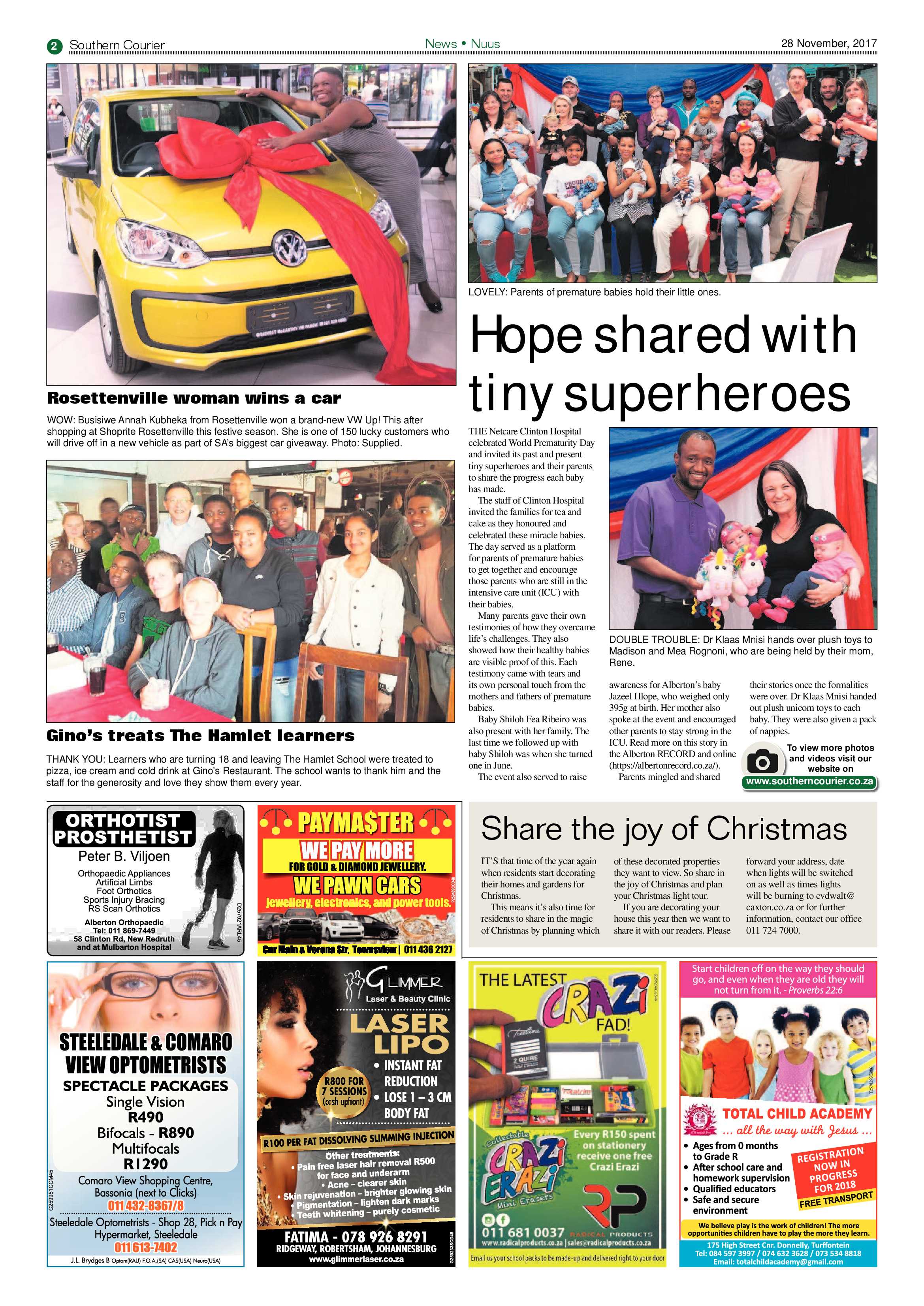 Southern Courier 28 November 2017 page 2