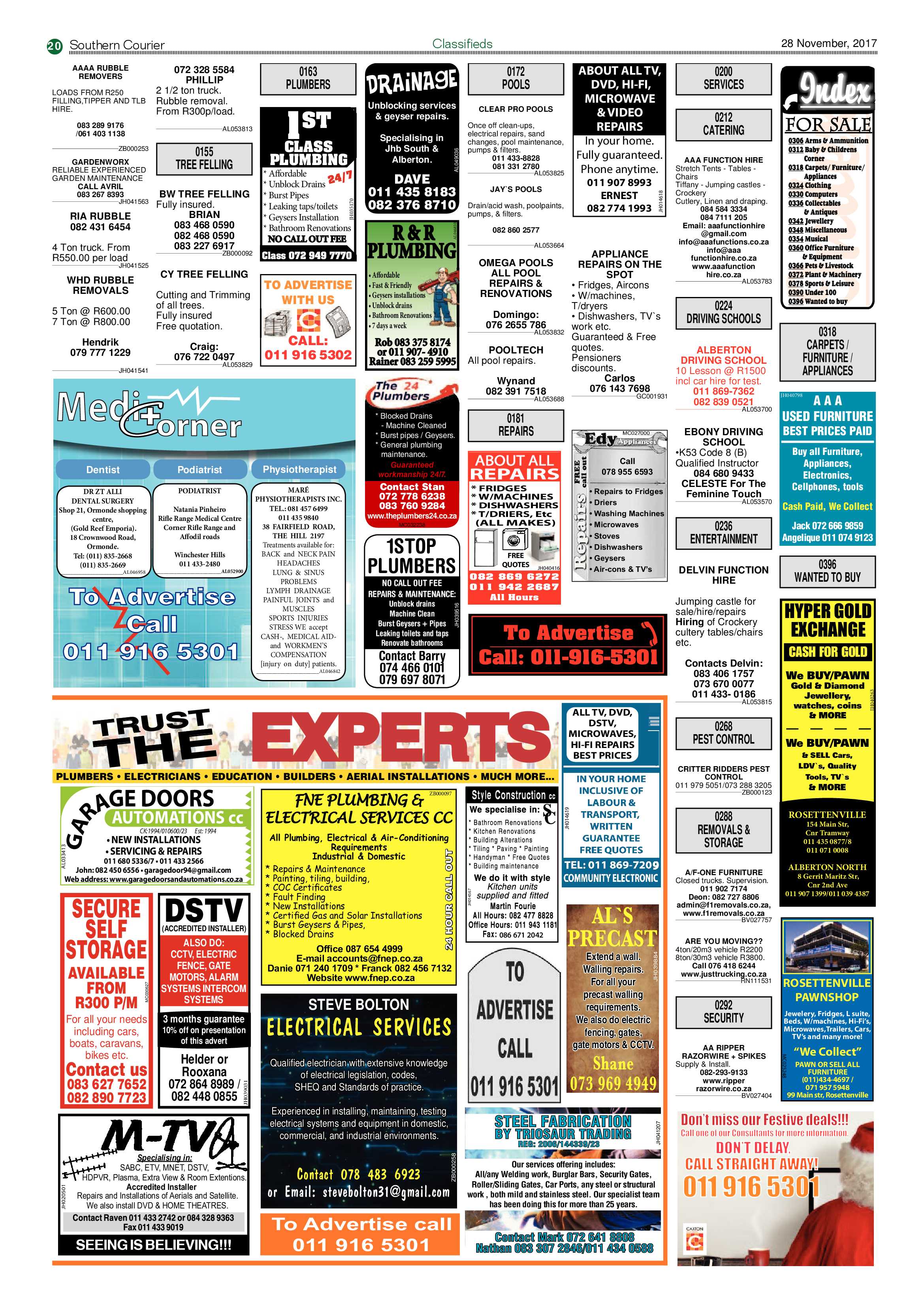 Southern Courier 28 November 2017 page 20