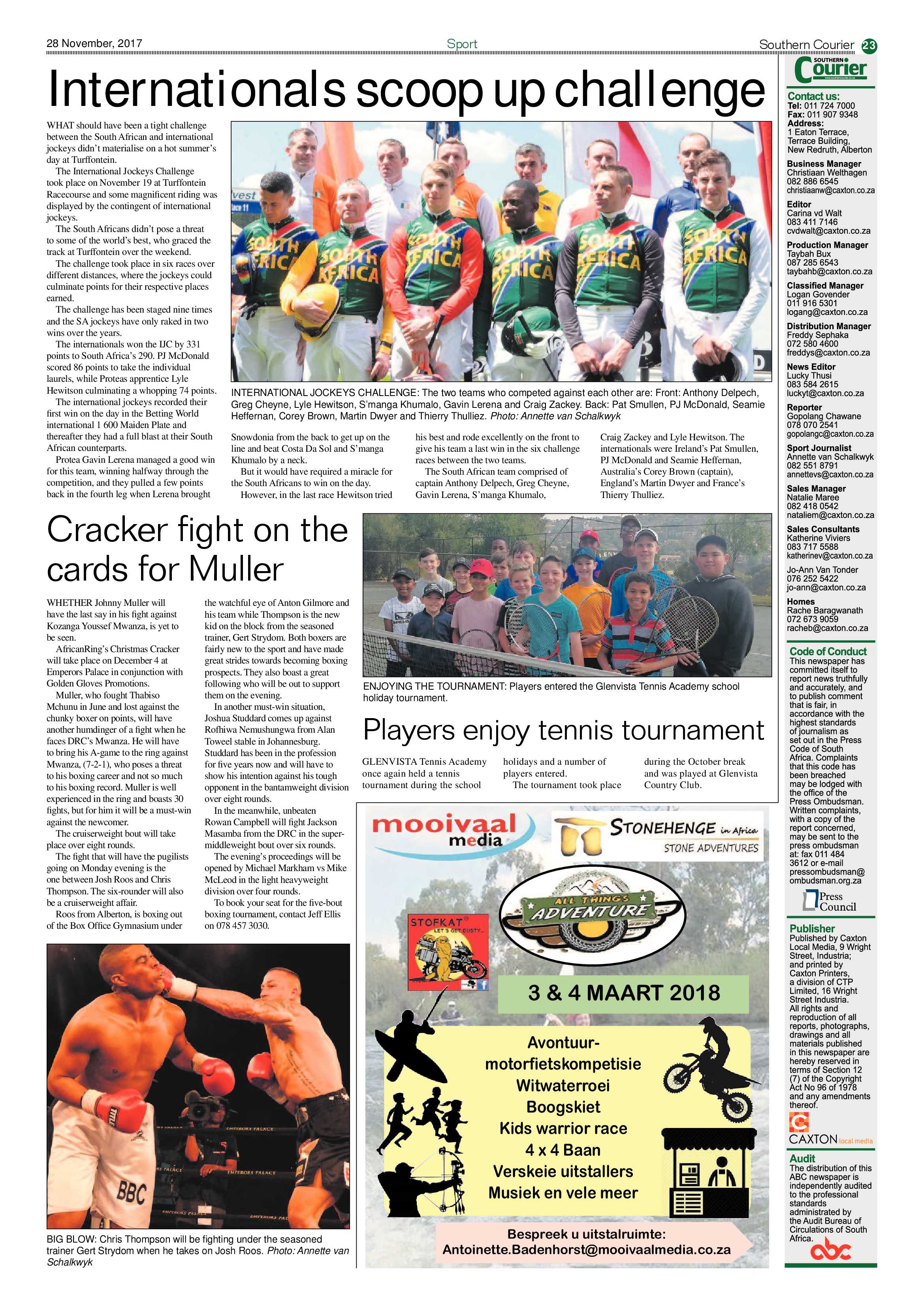 Southern Courier 28 November 2017 page 23