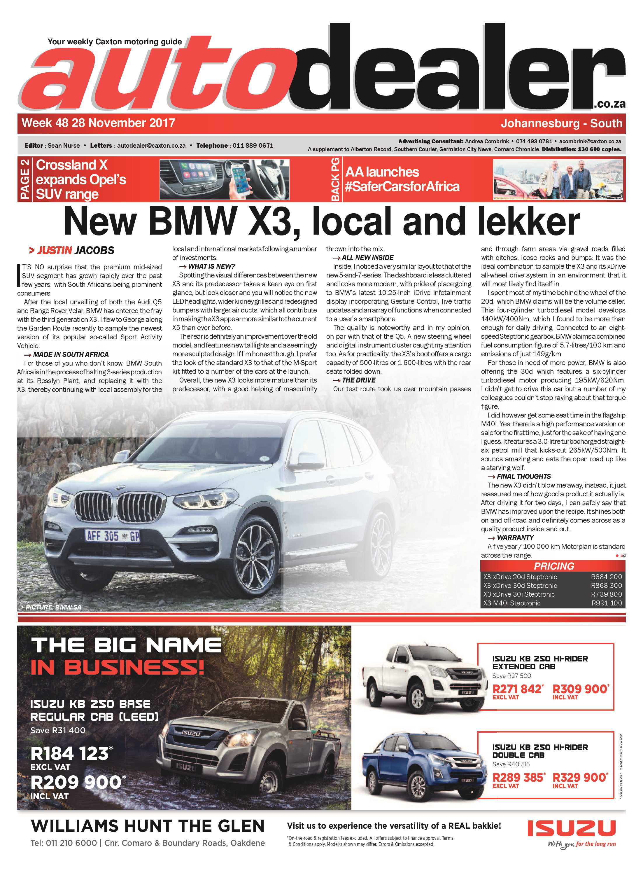 Southern Courier 28 November 2017 page 25