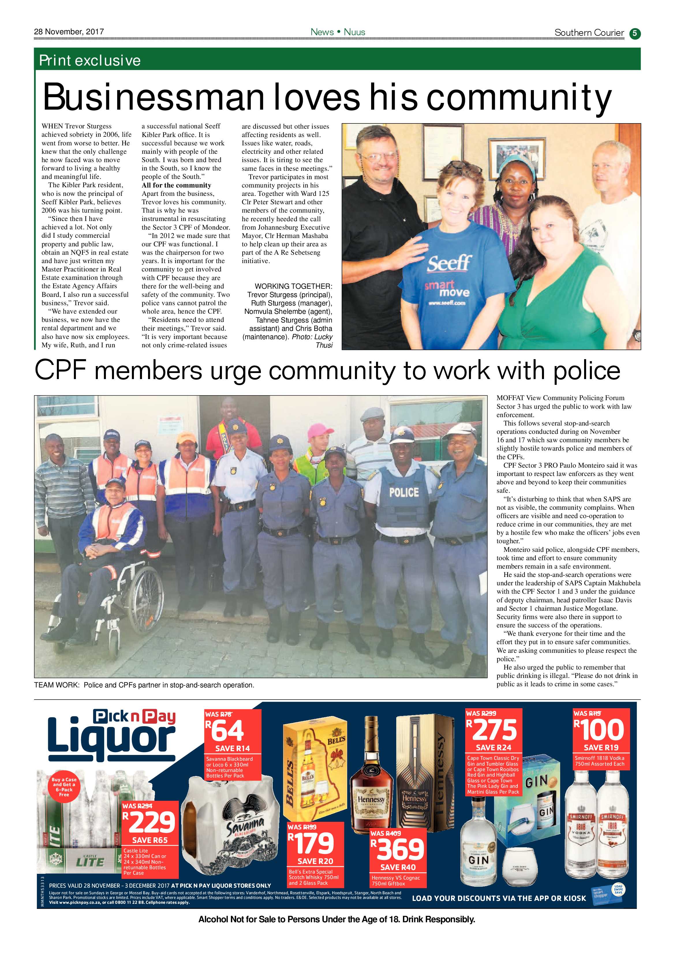 Southern Courier 28 November 2017 page 5