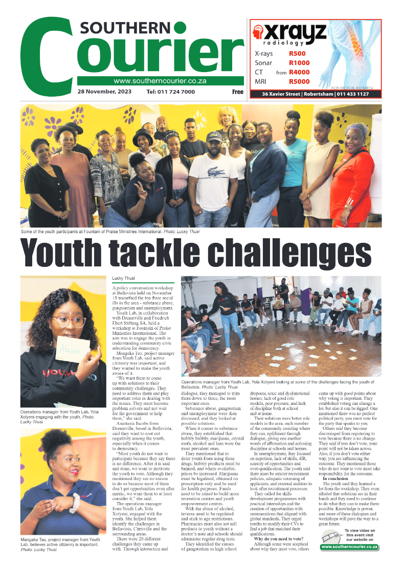 Southern Courier 28 November 2023 page 1