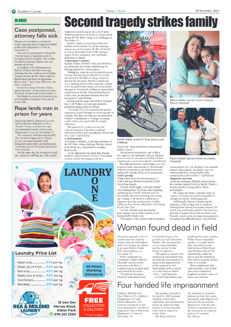 Southern Courier 28 November 2023 page 4