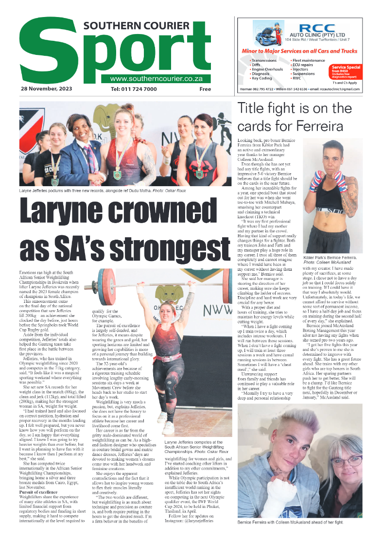 Southern Courier 28 November 2023 page 8