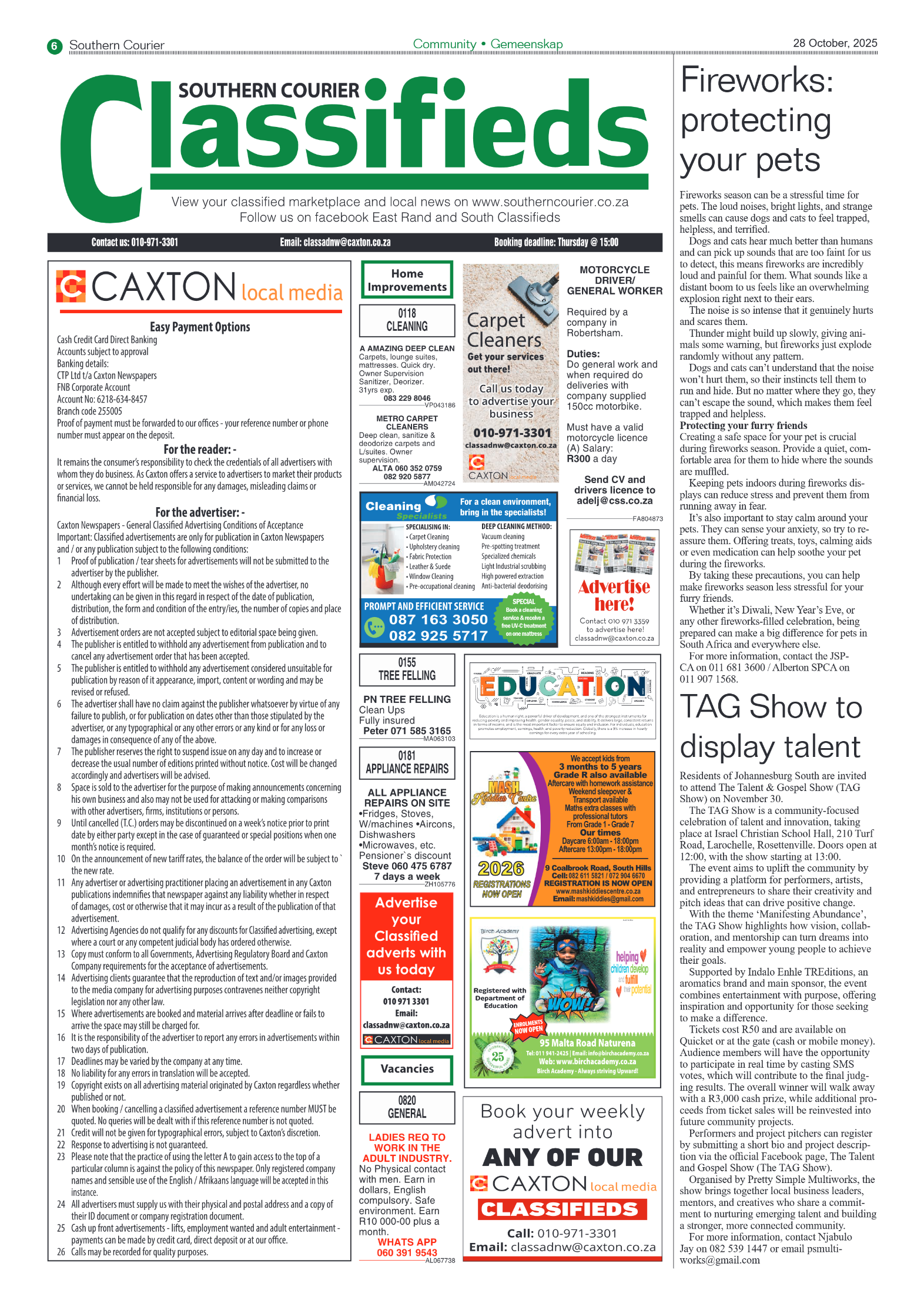 Southern Courier 28 October 2025 page 6