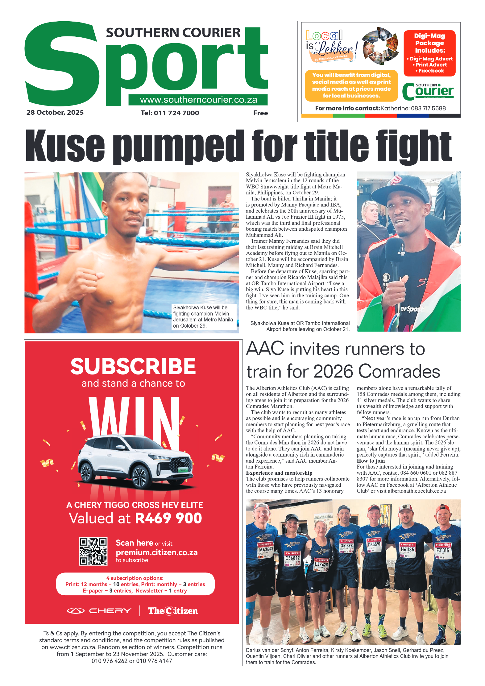 Southern Courier 28 October 2025 page 8