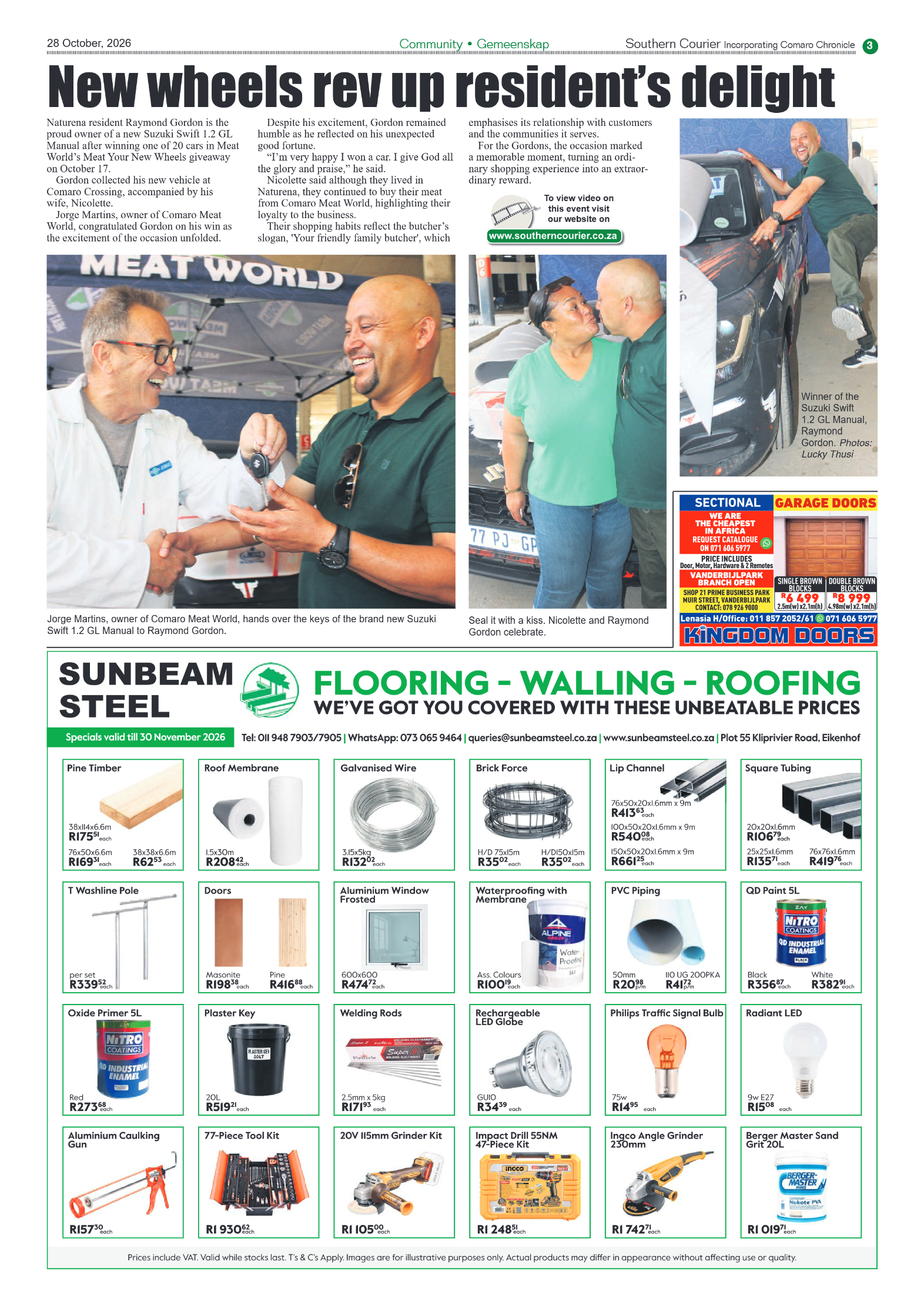 Southern Courier 28 October 2026 page 3