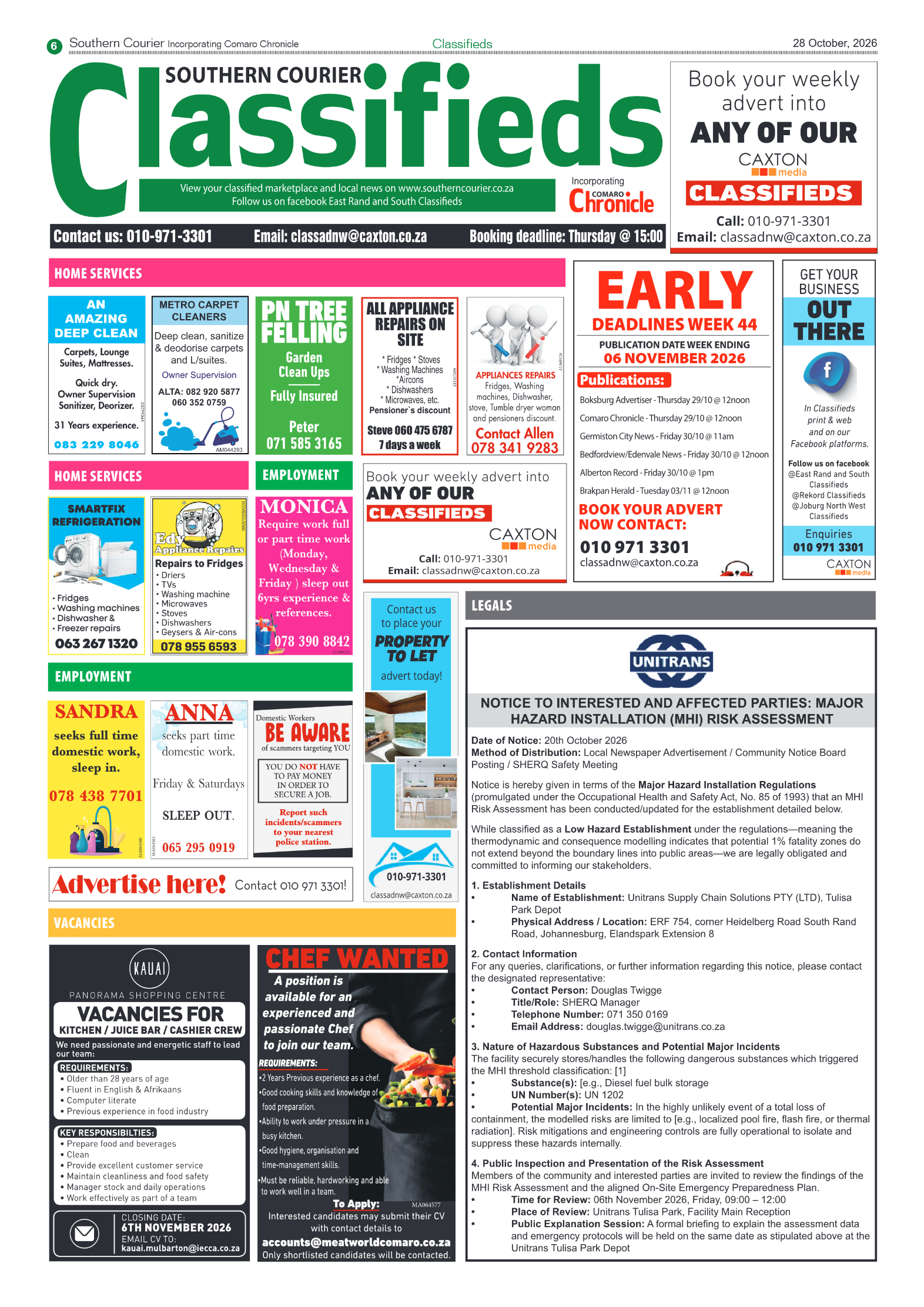Southern Courier 28 October 2026 page 6