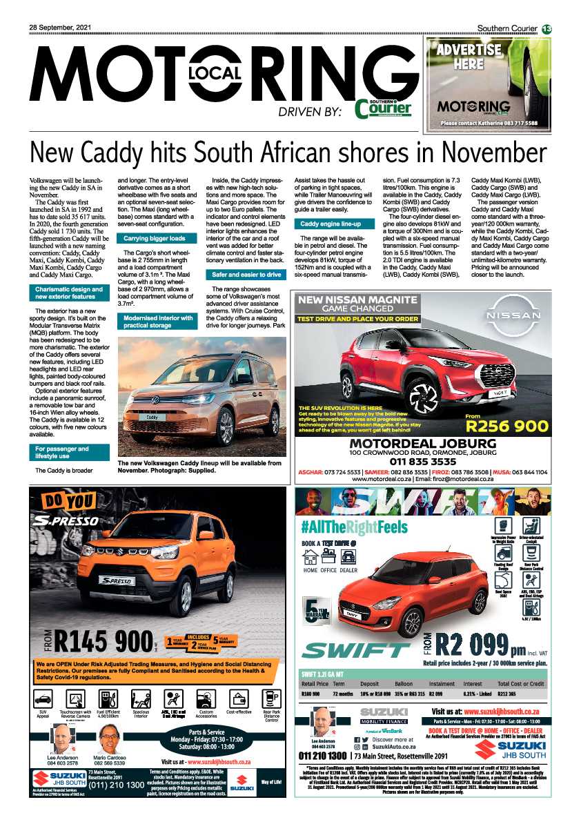 Southern Courier 28 September 2021 page 13