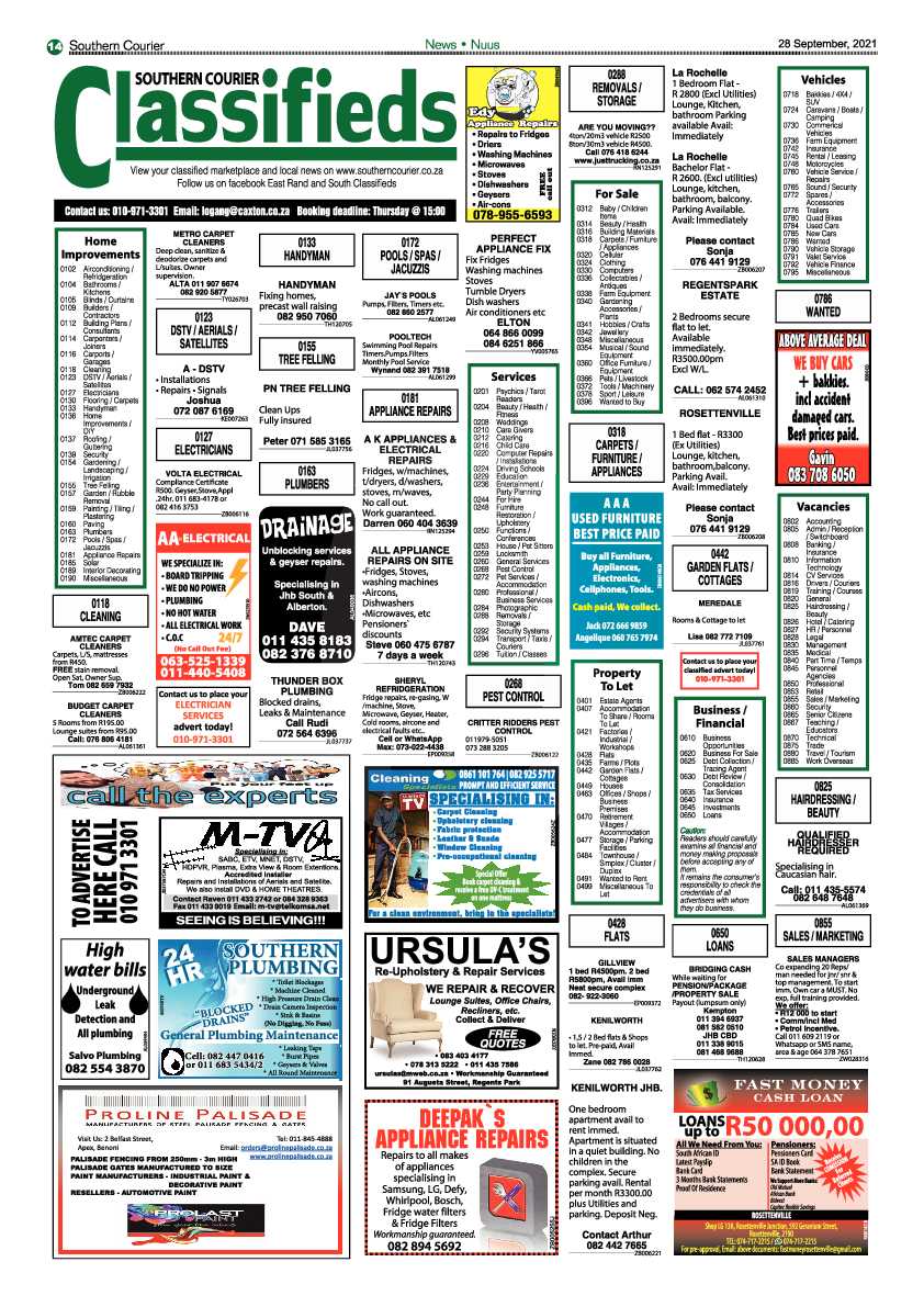 Southern Courier 28 September 2021 page 14